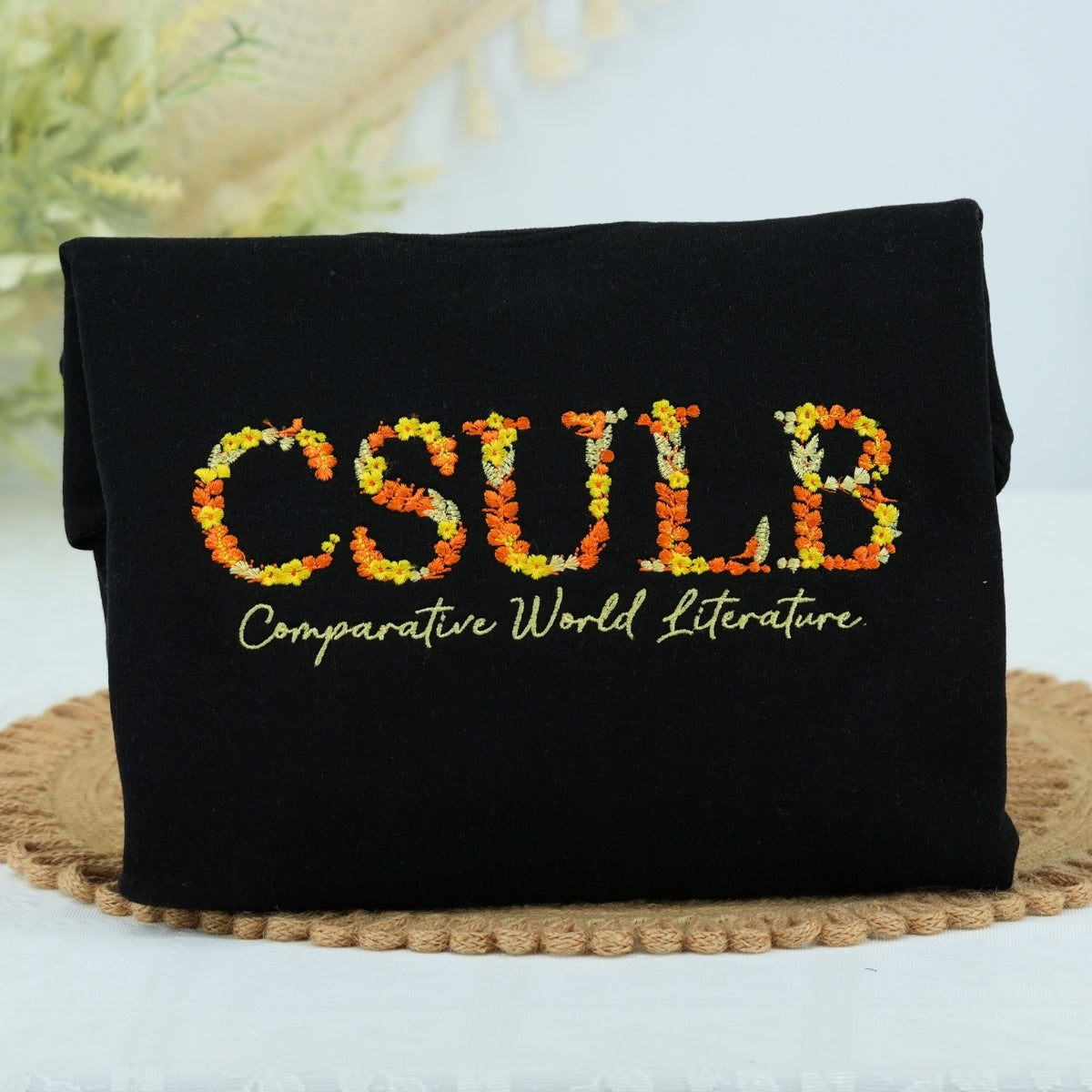 Floral Graduation Custom Embroidered Hoodie - Personalized University Sweatshirt - Graduate Gift