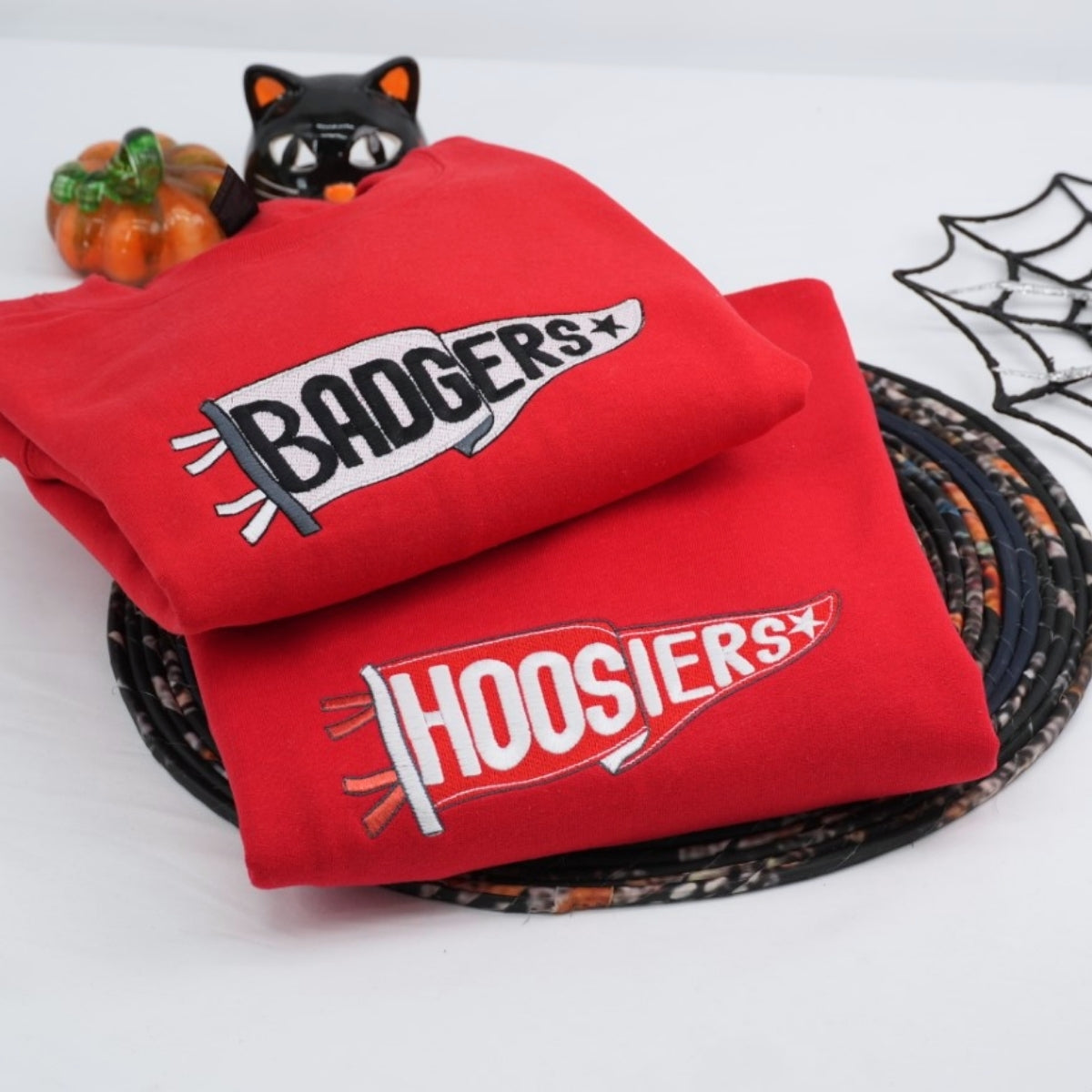 Custom Embroidered Halloween Sweatshirt - Do Well Pennant - Personalized Halloween Gift