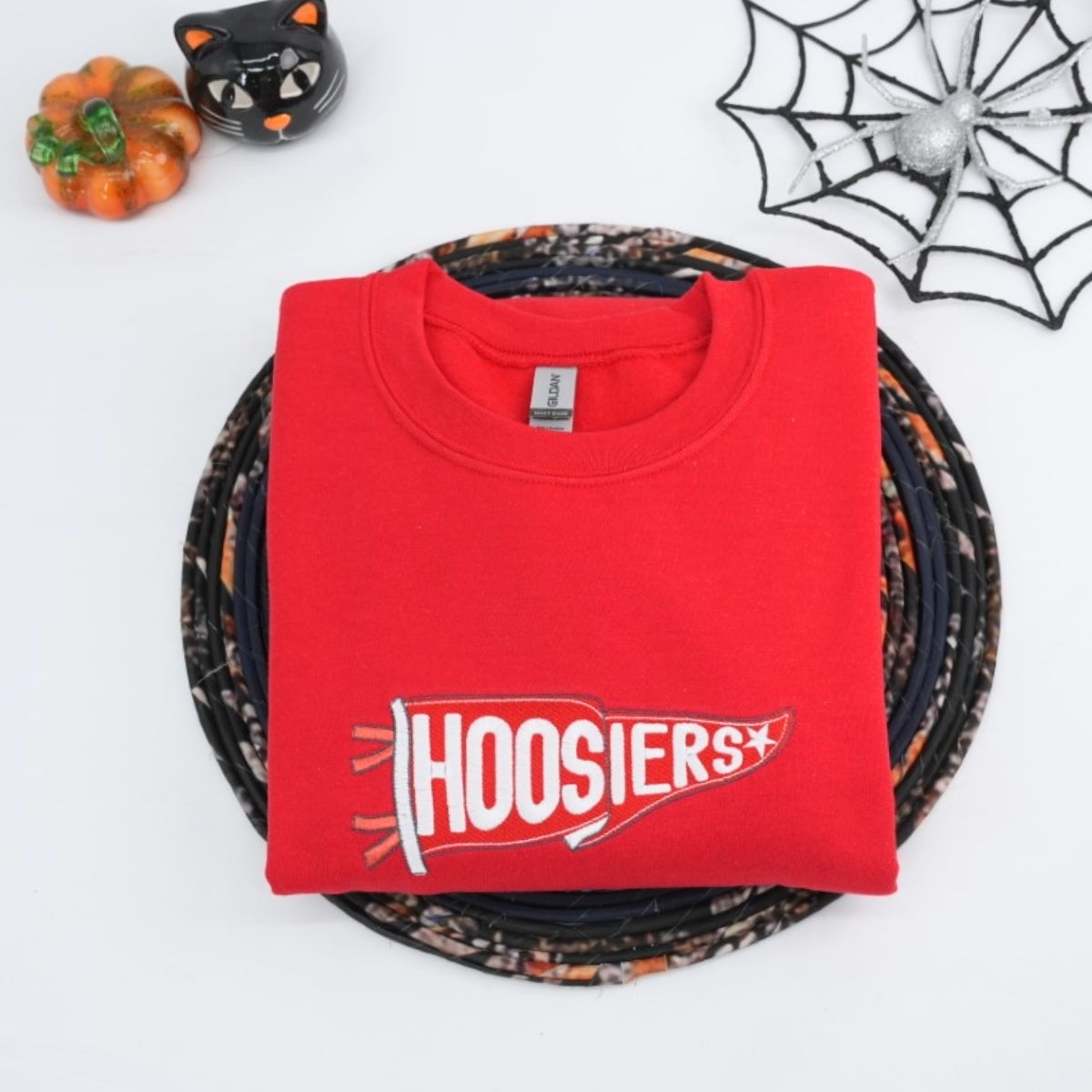 Custom Embroidered Halloween Sweatshirt - Do Well Pennant - Personalized Halloween Gift