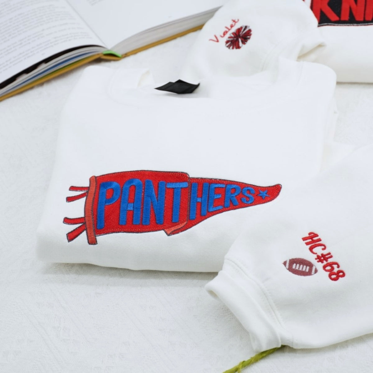 Custom Embroidered School Spirit Hoodie - Personalized Student Sweatshirt - Graduation Gift