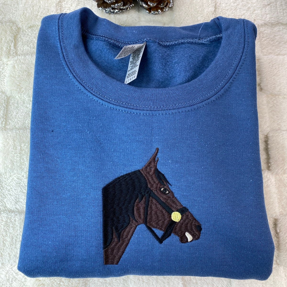 Custom Embroidered Horse Rider Hoodie - Personalized Equestrian Portrait Sweatshirt - Memory Gift