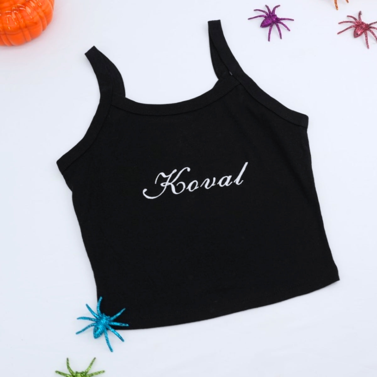 Custom Last Name Embroidered Tank Top - Personalized Name - Gift for Wedding Anniversary Birthday