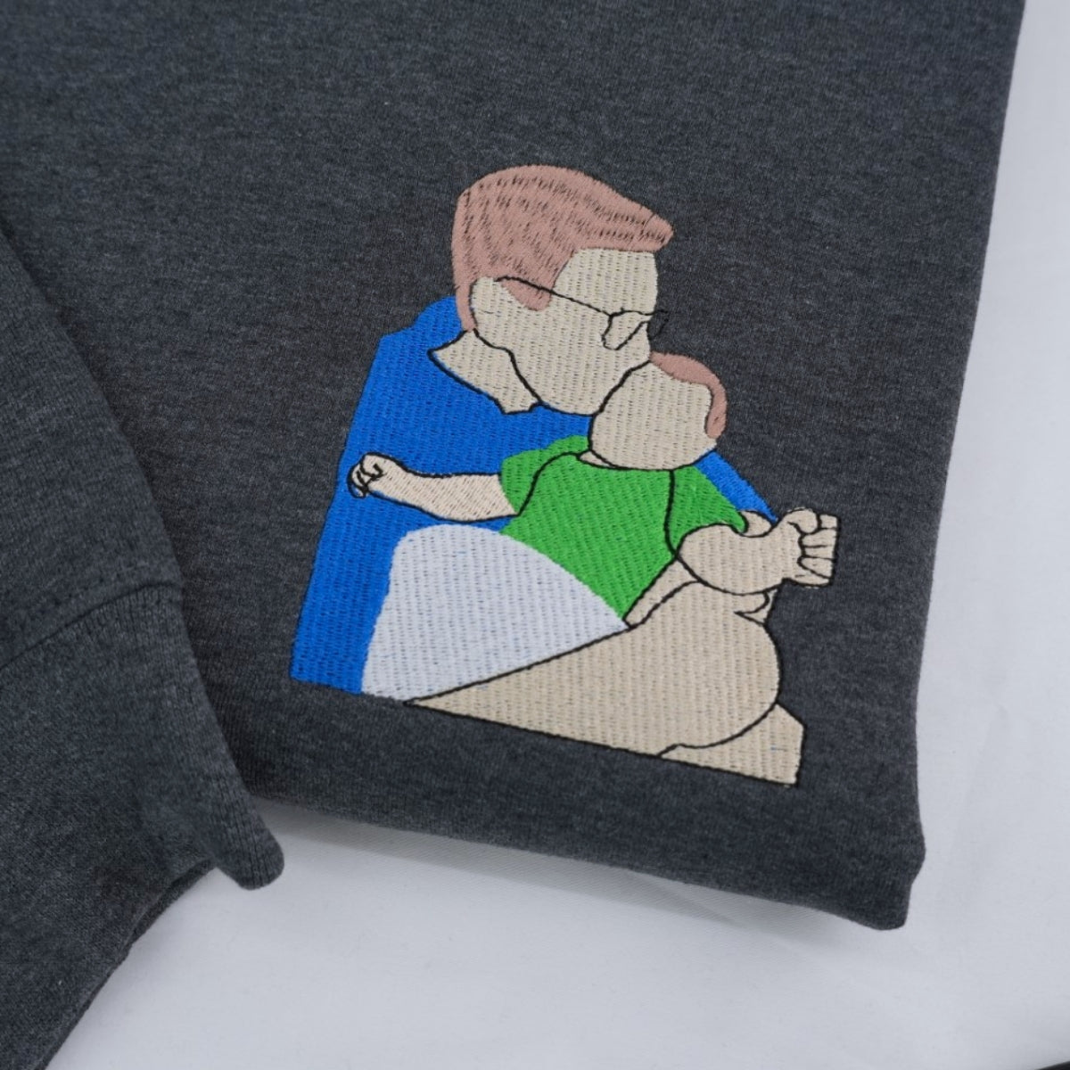 Matching Father Son Custom Embroidered Hoodies - Dad & Son Sweatshirts - Personalized Father's Day G