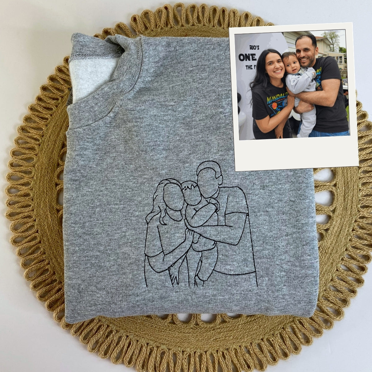 Custom Line Art Couple Embroidered Hoodies - Minimalist Portrait Sweatshirts - Personalized Gift