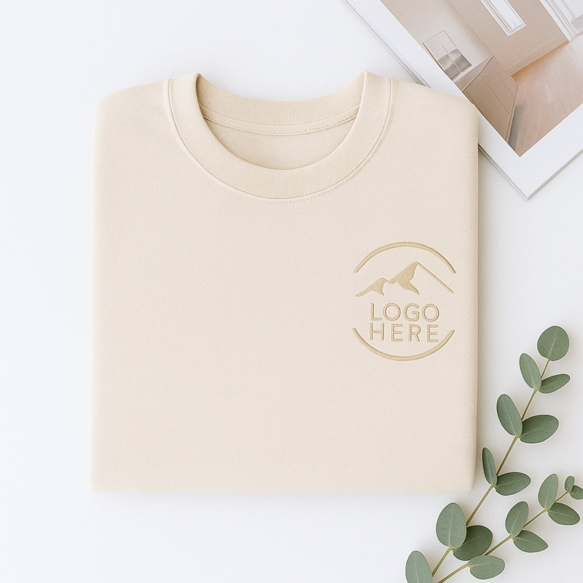 Custom Logo Embroidered Sweatshirt - Business Corporate Apparel - Personalized Company Gift