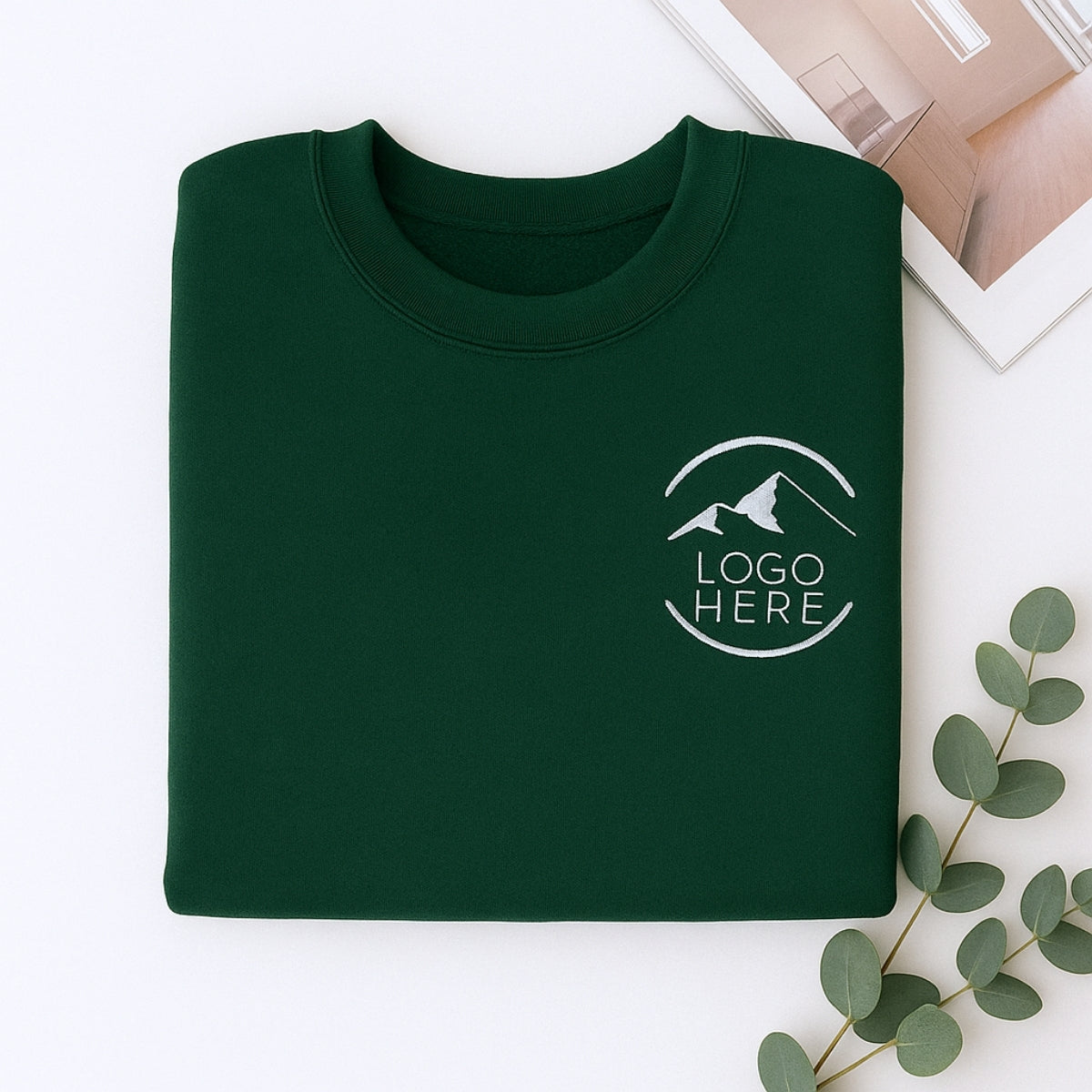 Custom Logo Embroidered Sweatshirt - Business Corporate Apparel - Personalized Company Gift