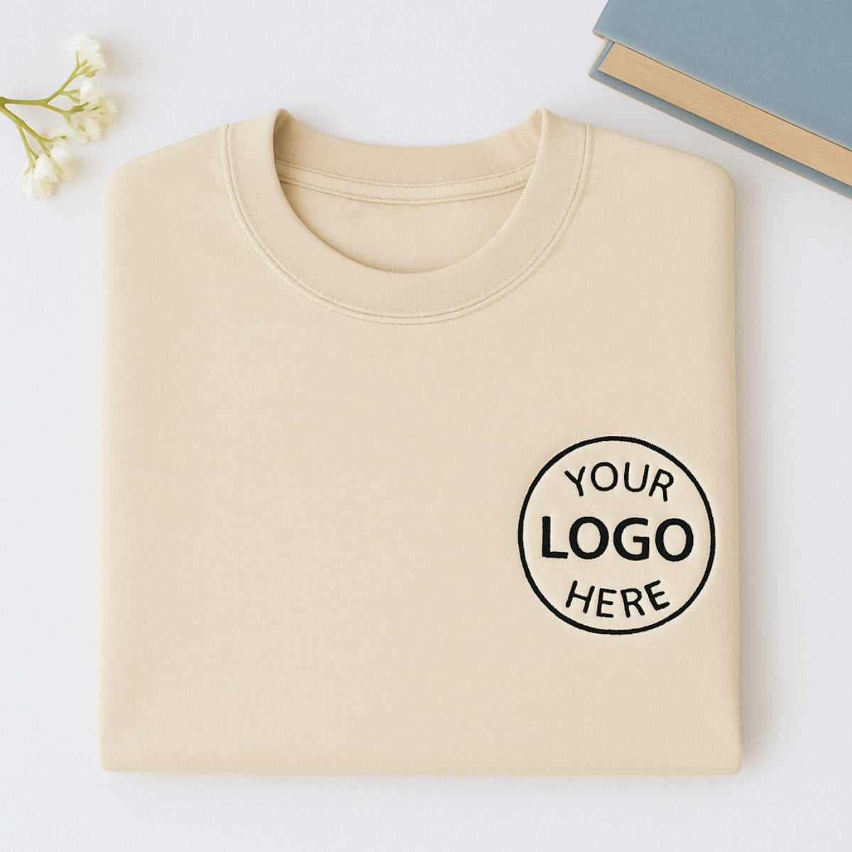 Custom Logo Embroidered Sweatshirt - Business Pullover - Personalized Corporate Apparel Team Gift