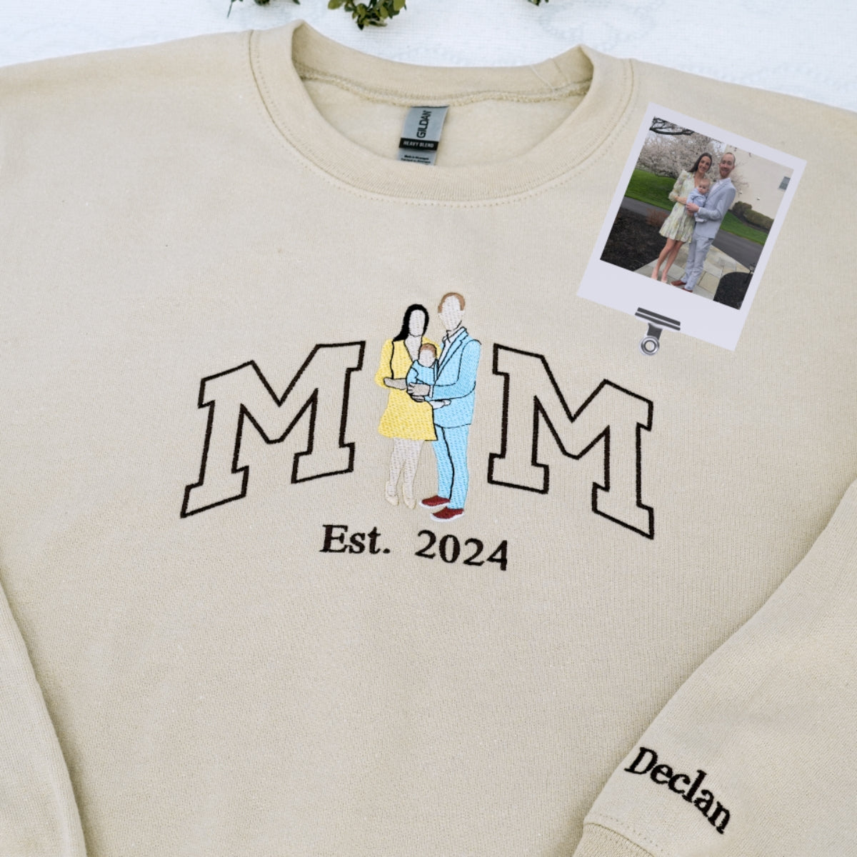 Mom EST Custom Embroidered Sweatshirt - Personalized Motherhood Milestone Hoodie - Perfect Mother's