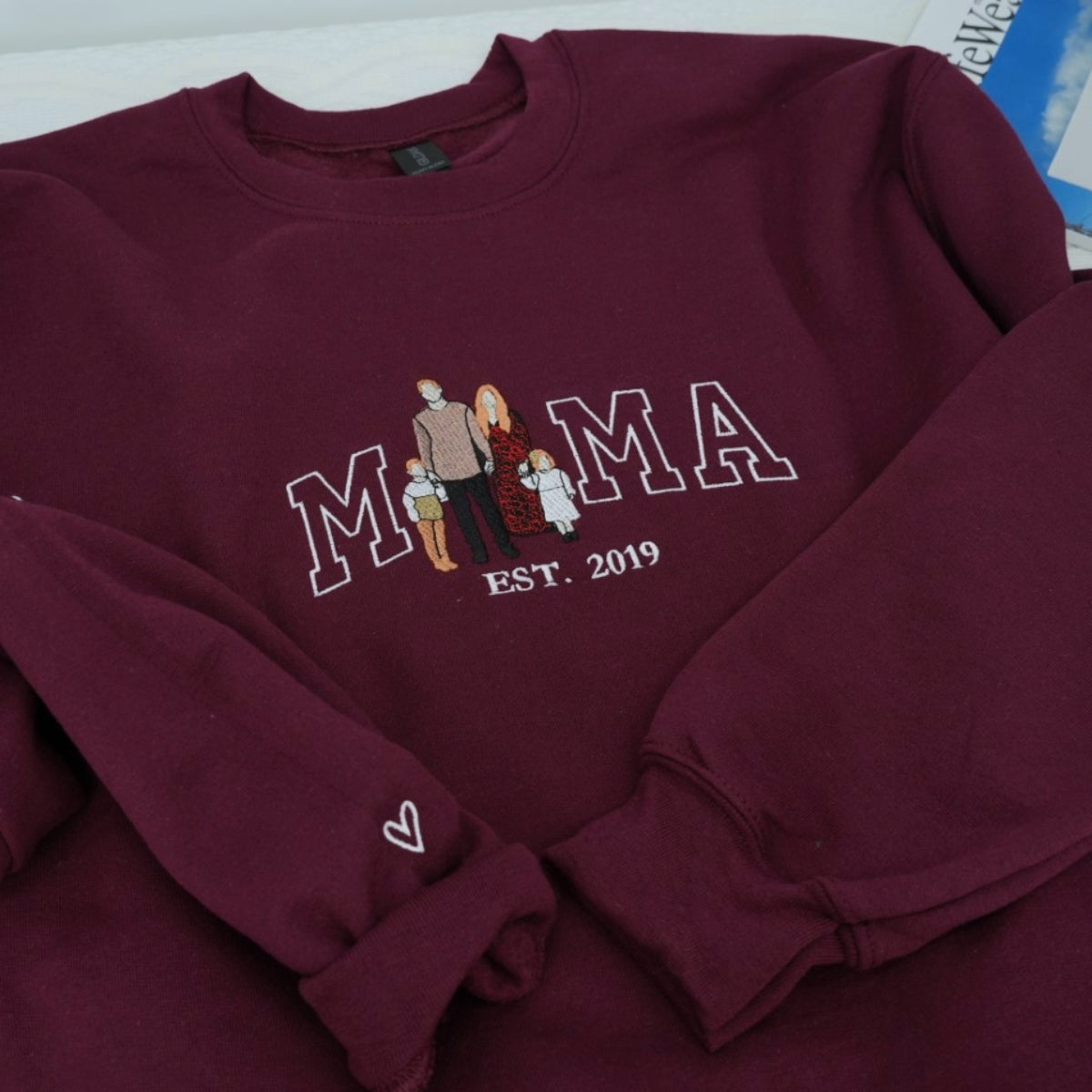 Custom Mama Embroidered Hoodies - Mother Child Sweatshirts - Personalized Mama Gift with Custom Year