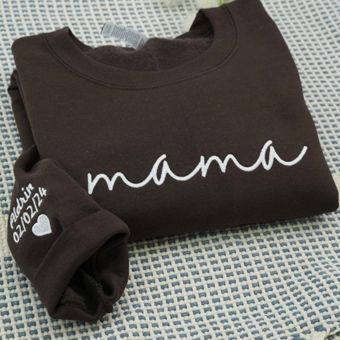 Minimalist Mama Custom Embroidered Hoodie - Script Personalized Sweatshirt - Perfect Mother's Day Gi