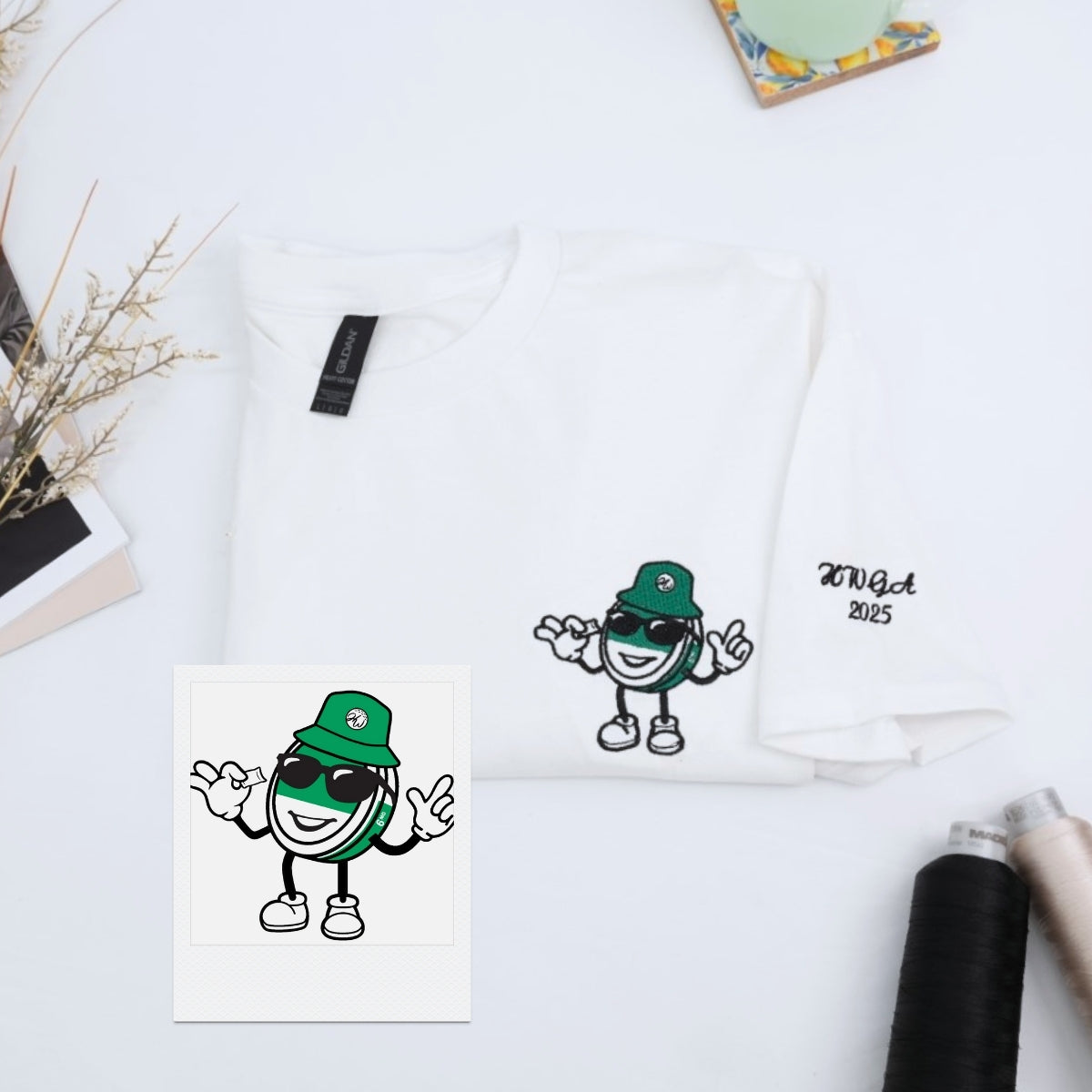 Mascot Logo Custom Embroidered Hoodie - Personalized Team Sweatshirt - Perfect Team Gift