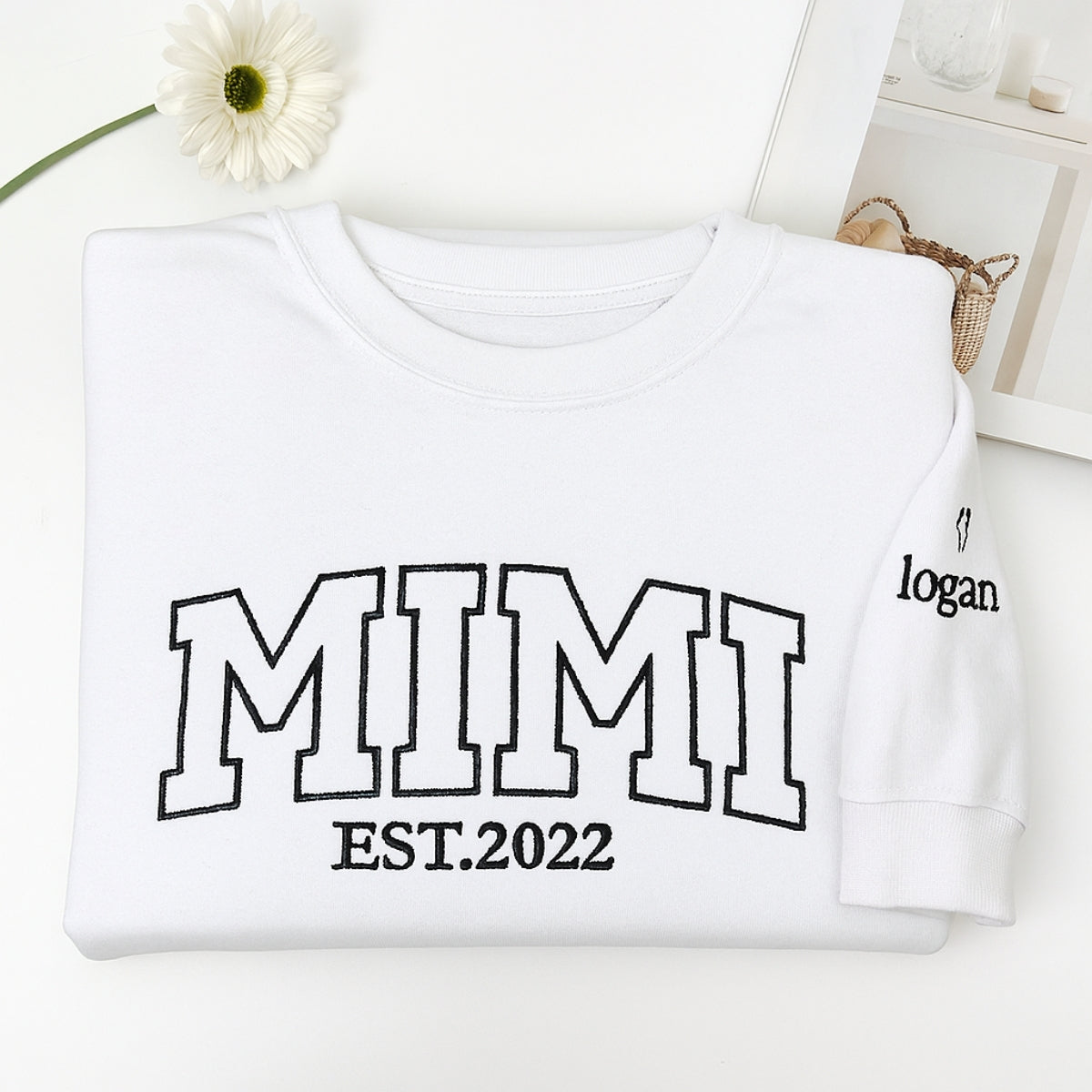 Varsity Mimi Custom Embroidered Hoodie - Personalized Grandma Sweatshirt - Perfect Grandmother Gift