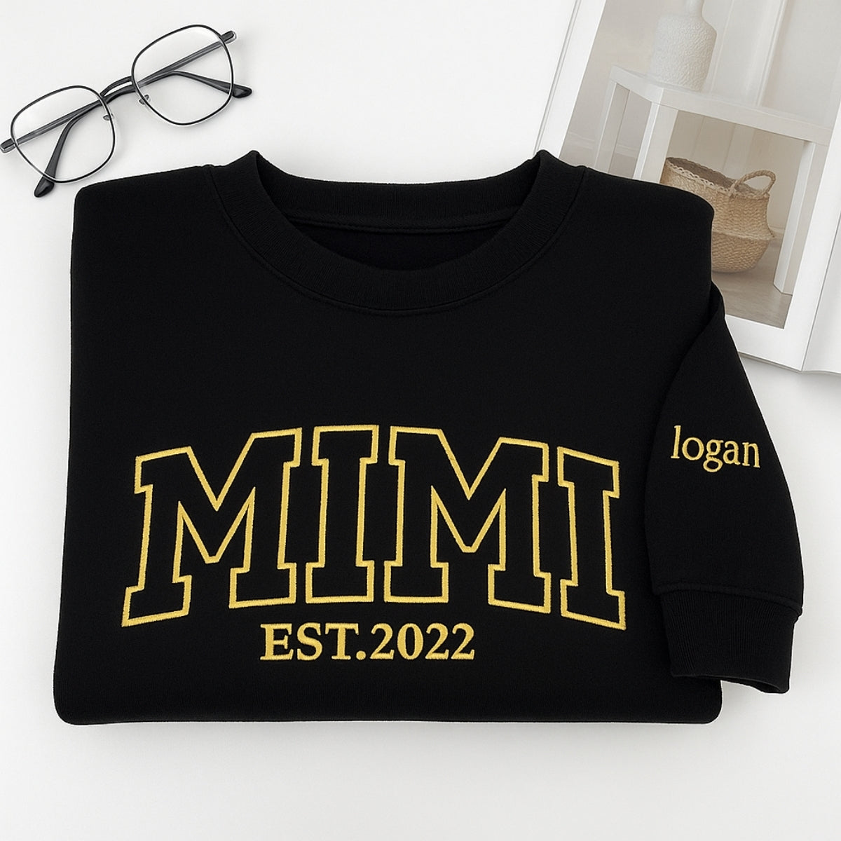 Varsity Mimi Custom Embroidered Hoodie - Personalized Grandma Sweatshirt - Perfect Grandmother Gift
