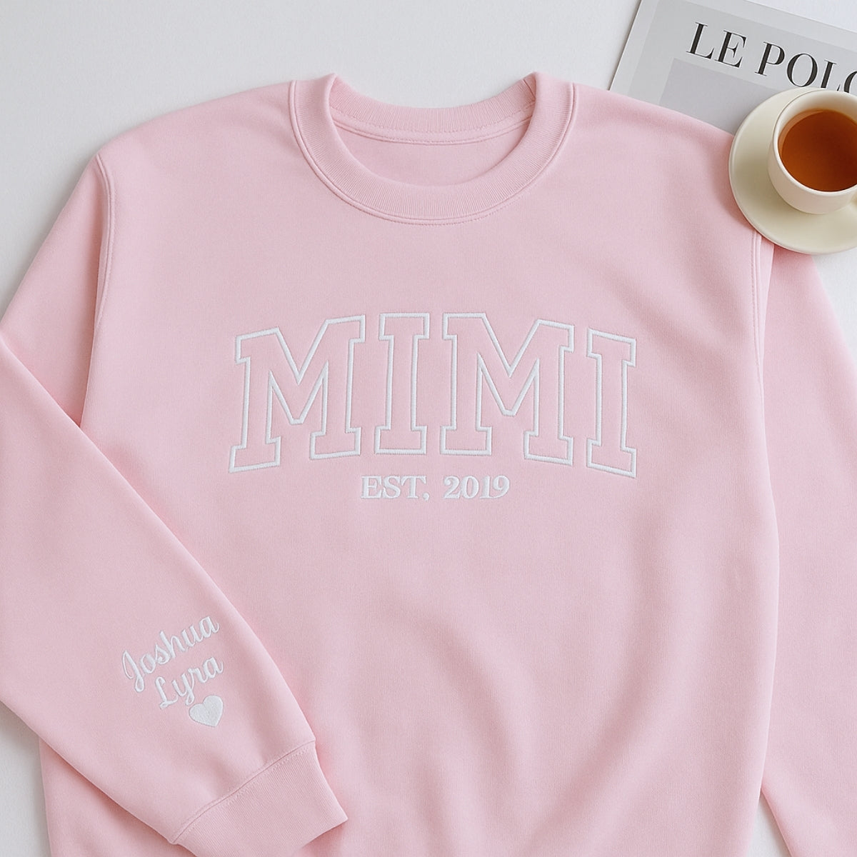 Varsity Mimi Custom Embroidered Hoodie - Personalized Grandma Sweatshirt with EST Year & Names
