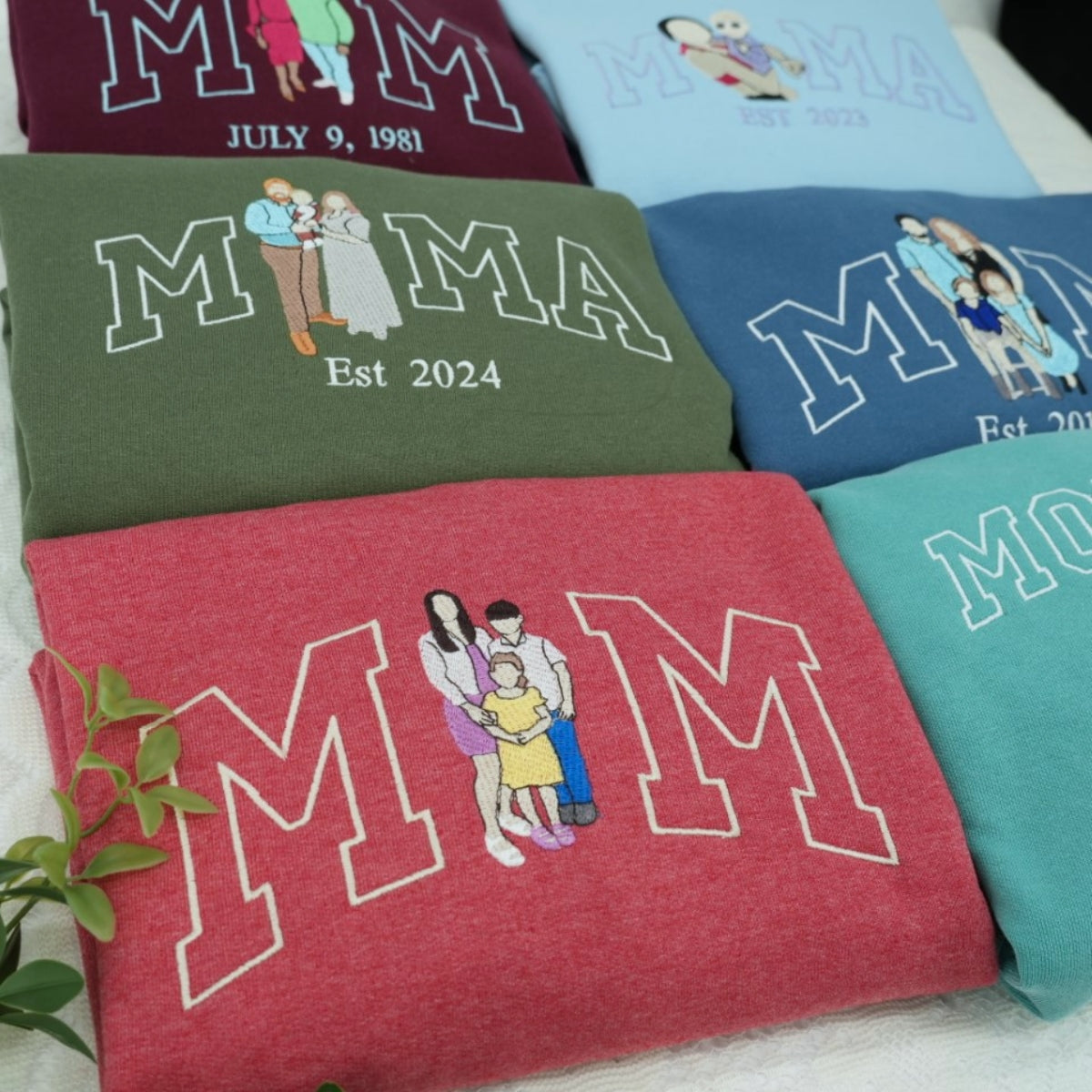 Mother Child Custom Embroidered Hoodie - Personalized Mom Sweatshirt - Perfect Motherhood Gift