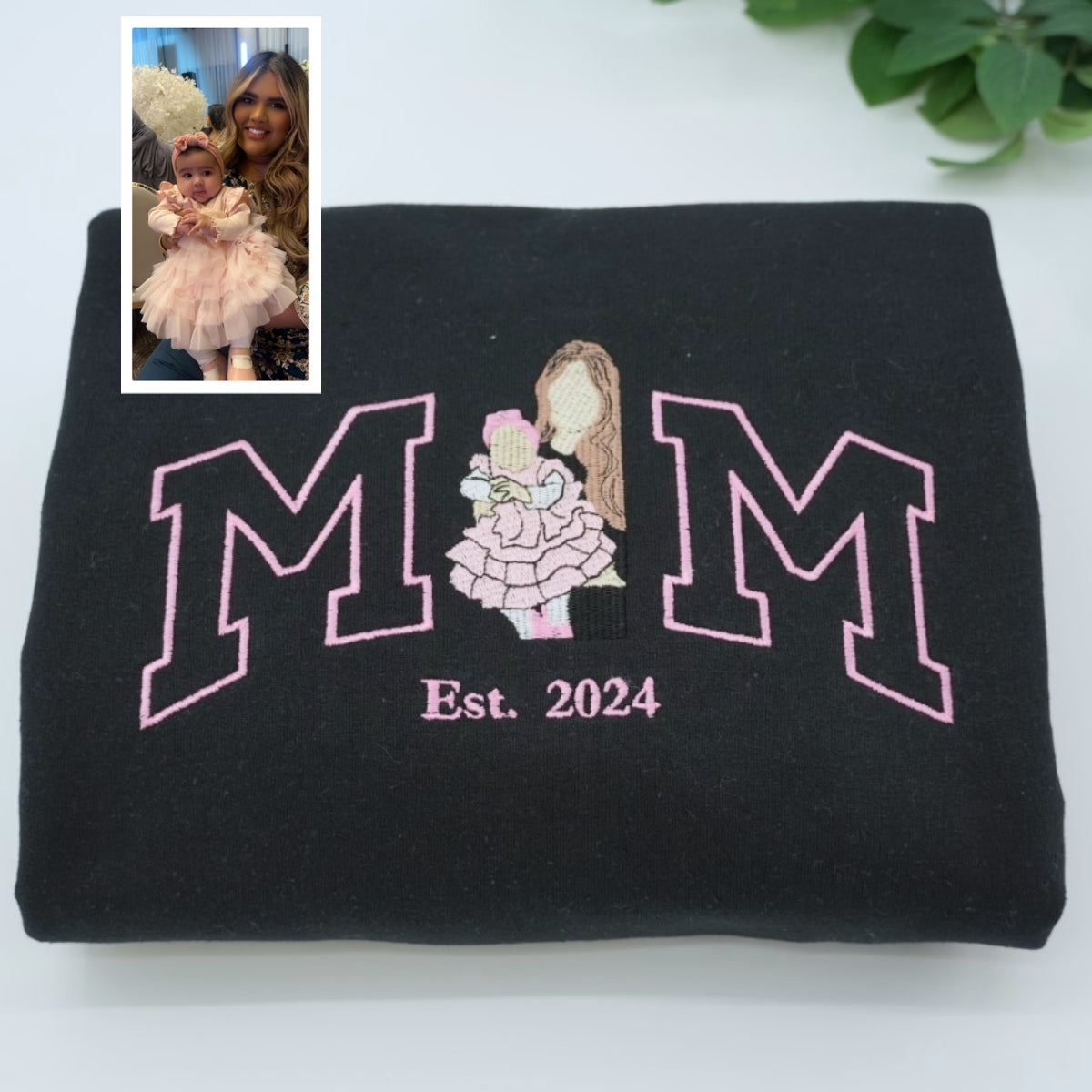 Multi Child Family Custom Embroidered Hoodie - Personalized Mom Sweatshirt with Kids Names - New Mot