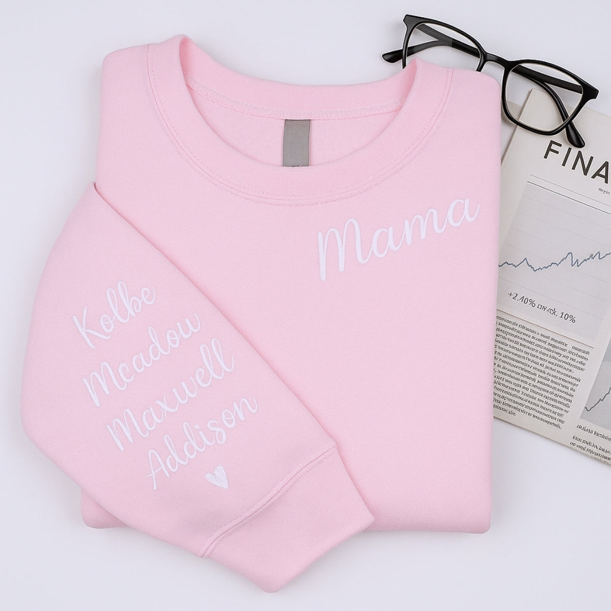 Name Custom Embroidered Hoodie - Personalized Mom Sweatshirt - Perfect Mother's Day Gift