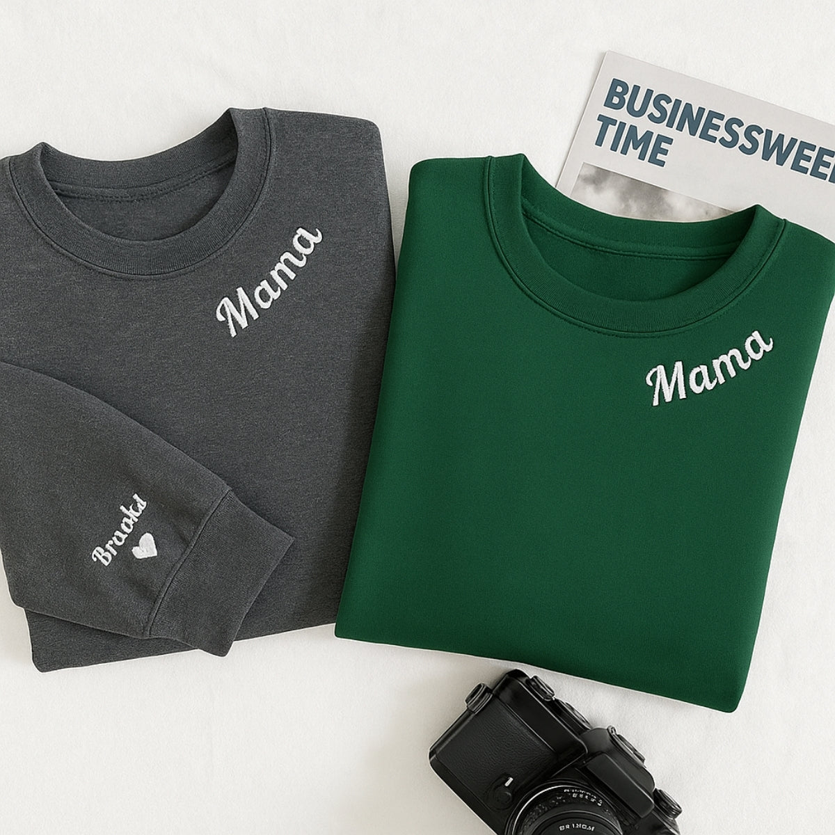 Name Custom Embroidered Hoodie - Personalized Mom Sweatshirt - Perfect Mother's Day Gift