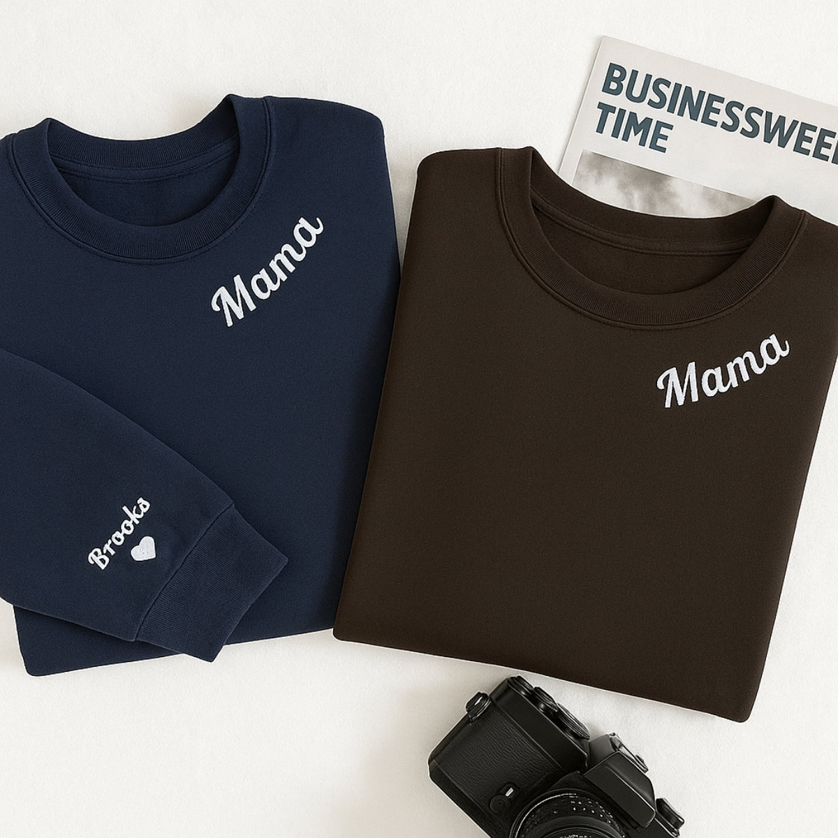 Name Custom Embroidered Hoodie - Personalized Mom Sweatshirt - Perfect Mother's Day Gift