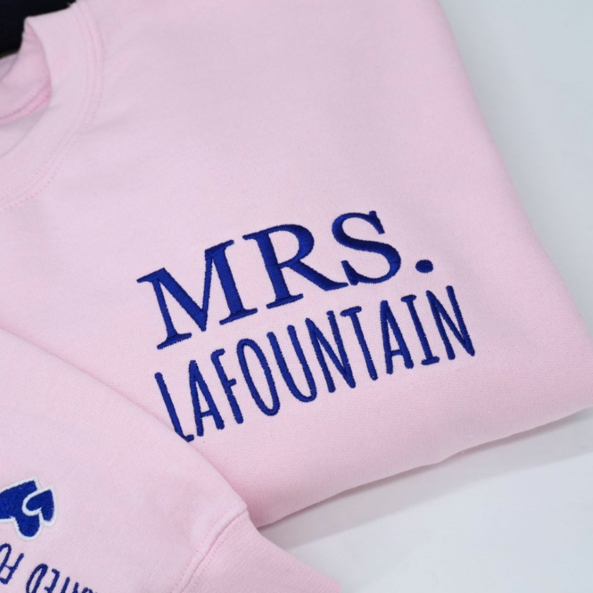 Mr & Mrs Custom Embroidered Sweatshirt - Personalized Last Name - Perfect Couples Gift