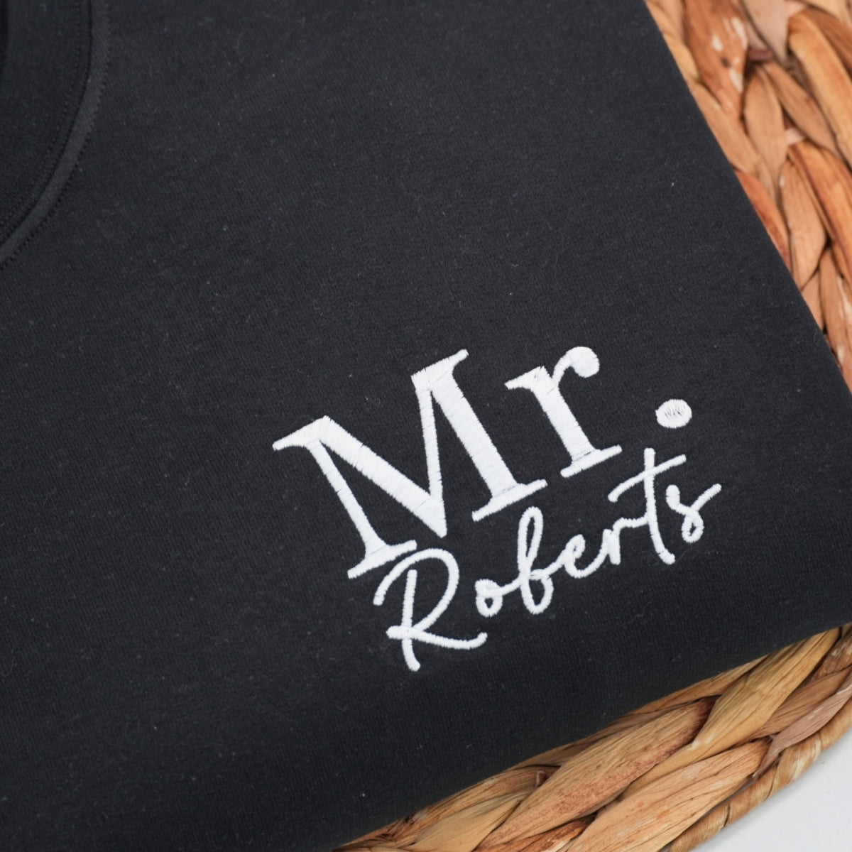 Mr & Mrs Wedding Custom Embroidered Sweatshirt - Personalized Last Name - Wedding Gift