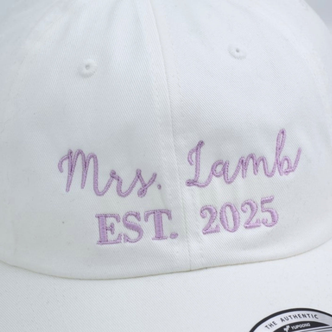 Mrs. Custom Embroidered Cap - Personalized Newlywed Bridal Accessory - Wedding Gift
