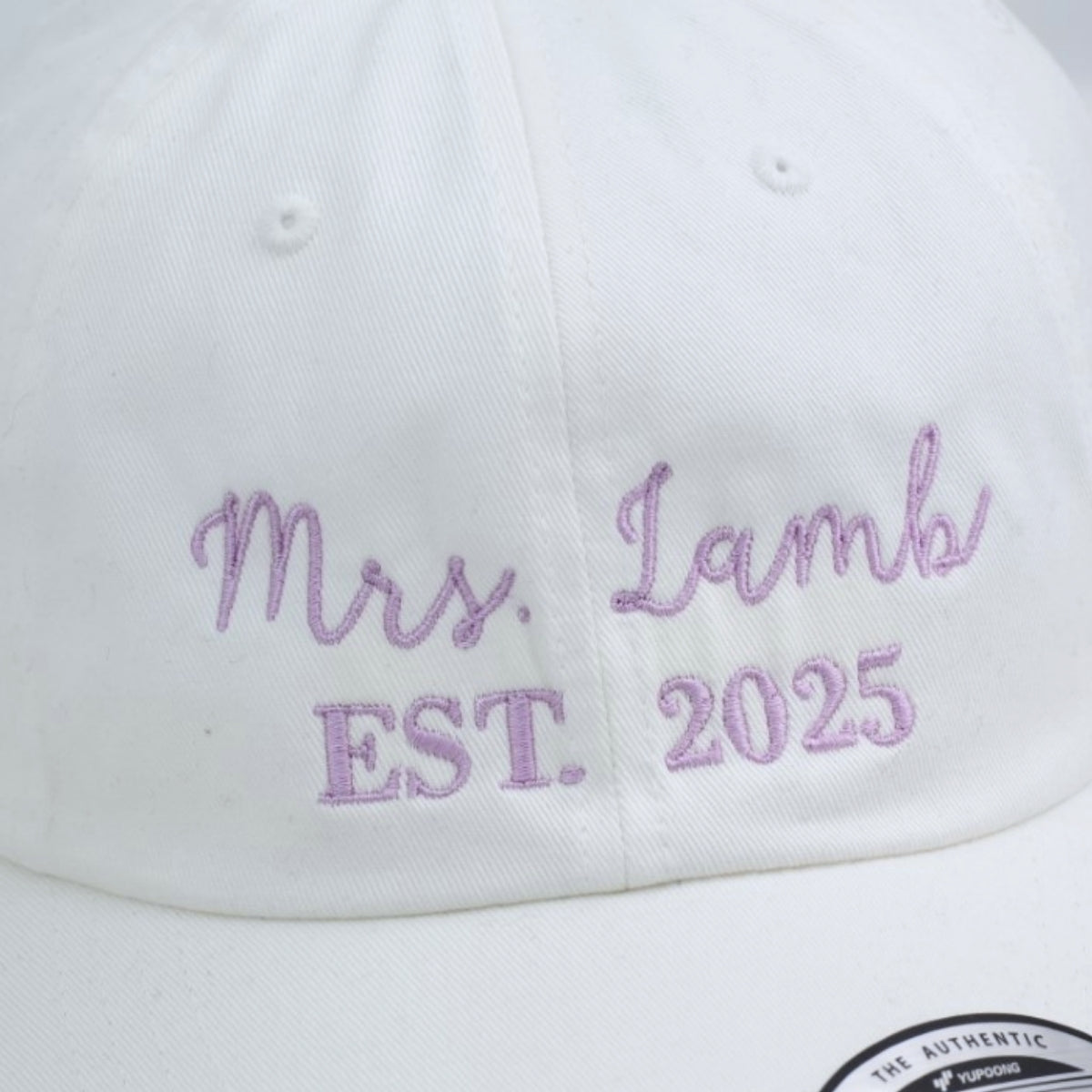 Mrs. Custom Embroidered Cap - Personalized Newlywed Bridal Accessory - Wedding Gift