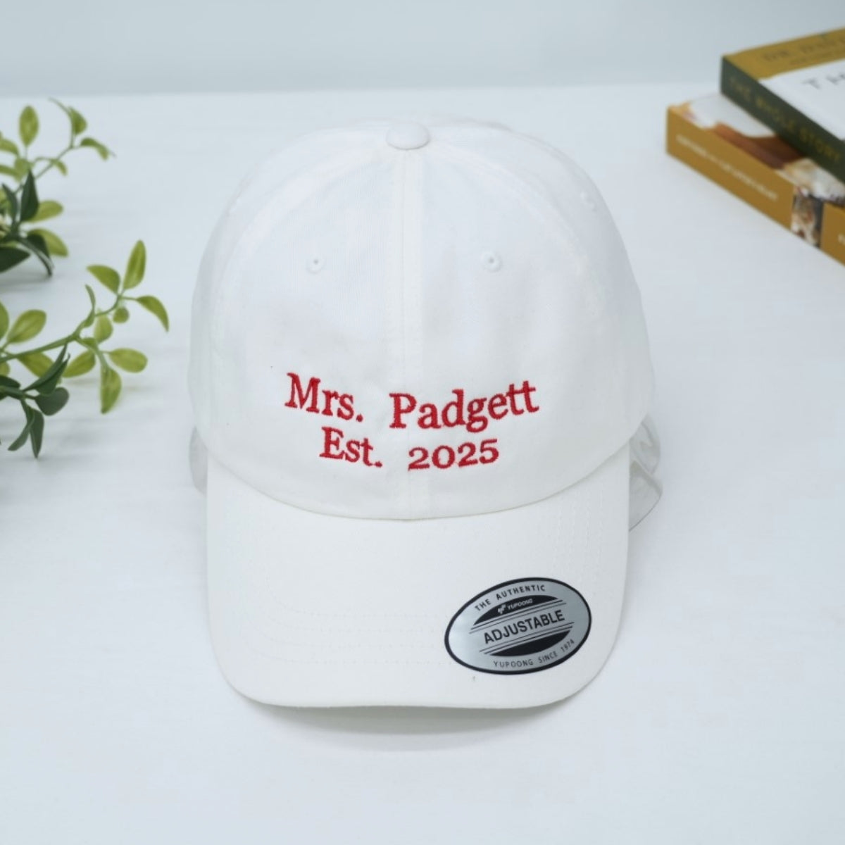 Mrs. Custom Embroidered Cap - Personalized Newlywed Bridal Accessory - Wedding Gift