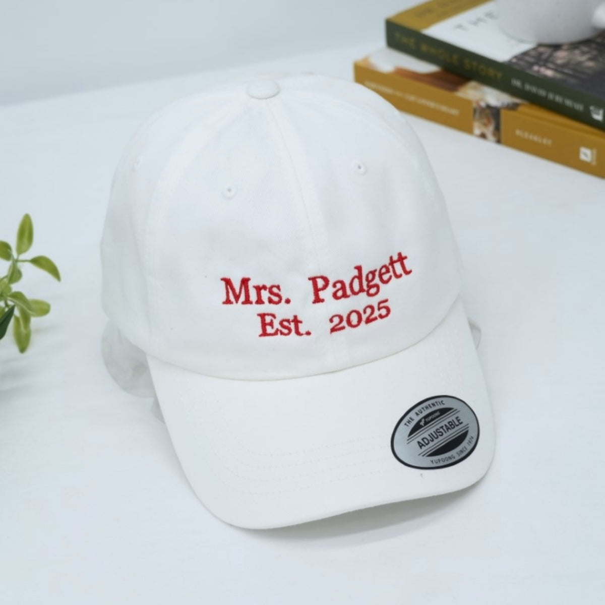 Mrs. Custom Embroidered Cap - Personalized Newlywed Bridal Accessory - Wedding Gift