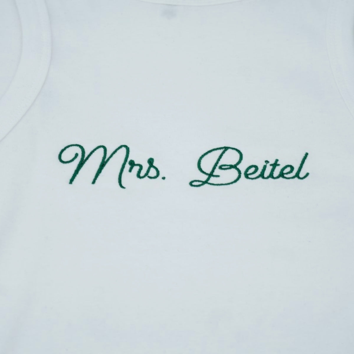 Mrs Custom Embroidered Tank & Jogger Set - Personalized Wife Loungewear - Honeymoon Gift