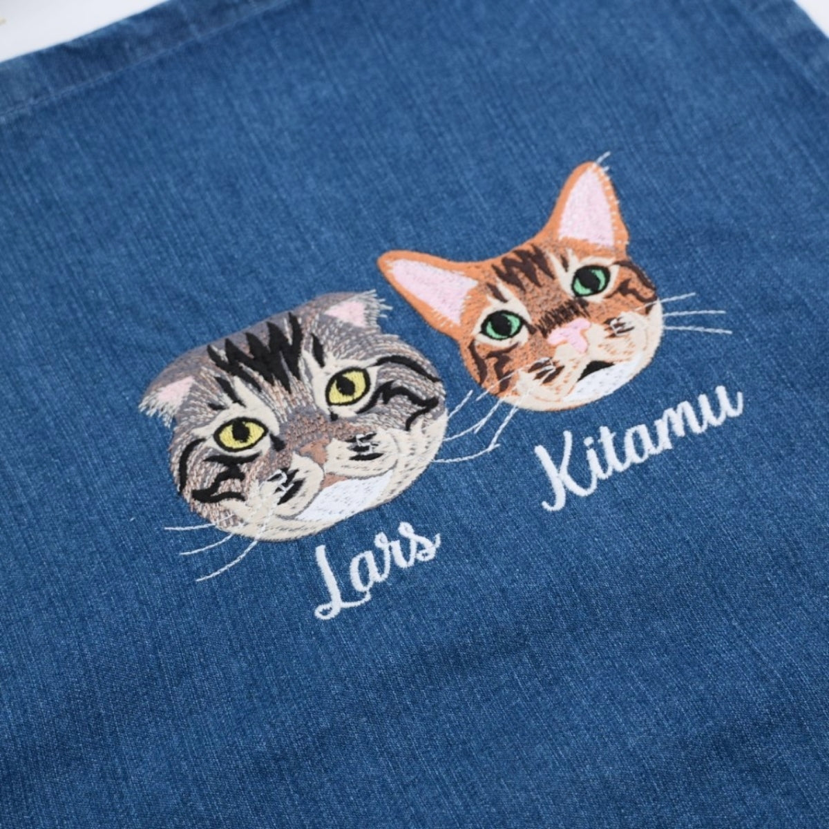 Custom Cat Portrait Embroidered Apron - Personalized Pet Kitchen Apparel - Cat Lover Gift 2