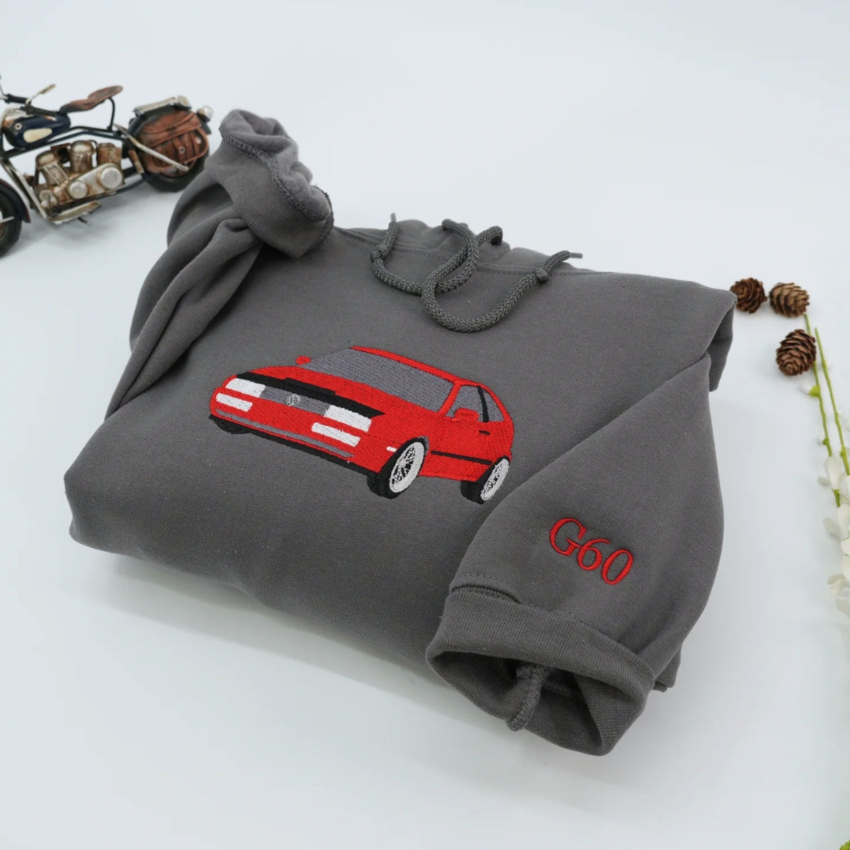 Custom Car Embroidered Sweatshirt - Photo to Embroidery Vehicle Portrait - Car Enthusiast Gift