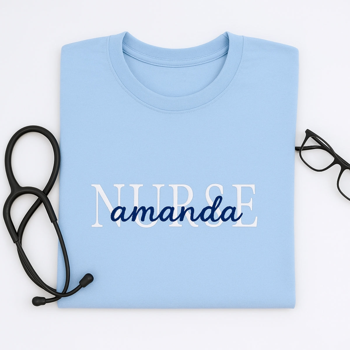 Custom Embroidered Nurse Hoodie - Personalized Healthcare Sweatshirt - Nurse Appreciation Gift