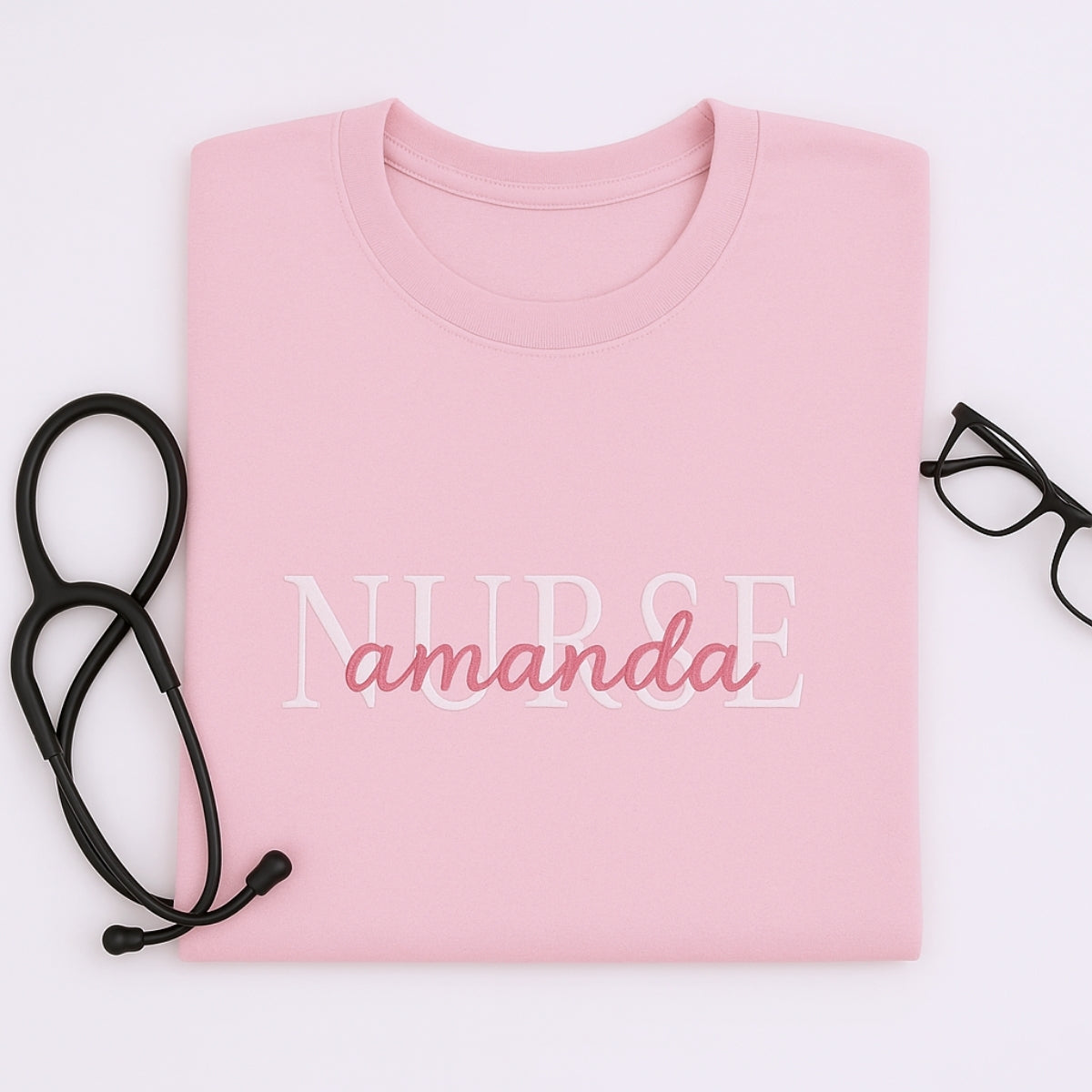 Custom Embroidered Nurse Hoodie - Personalized Healthcare Sweatshirt - Nurse Appreciation Gift
