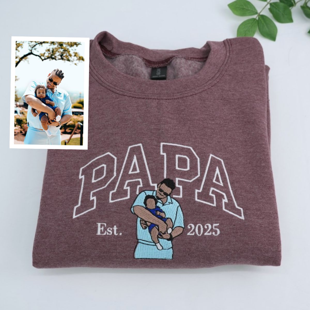 Custom Embroidered Papi Hoodie - Latino Father Sweatshirt - Personalized Father's Day Gift