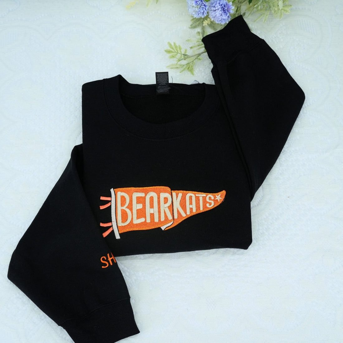 Custom Pennant Sweatshirt - Personalized Name Embroidered Apparel - Unique Gift