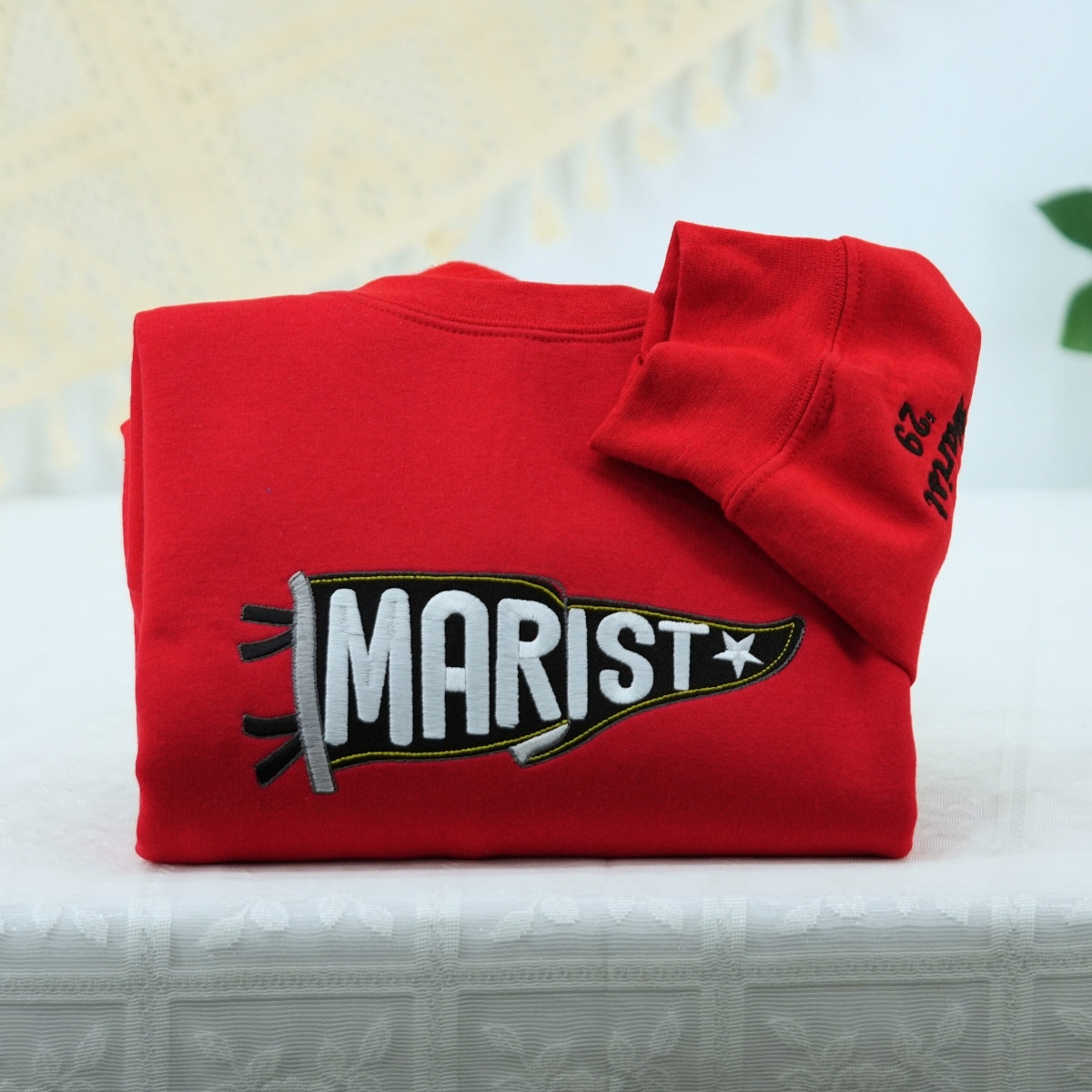 Custom Pennant Sweatshirt - Personalized Name Embroidered Apparel - Unique Gift