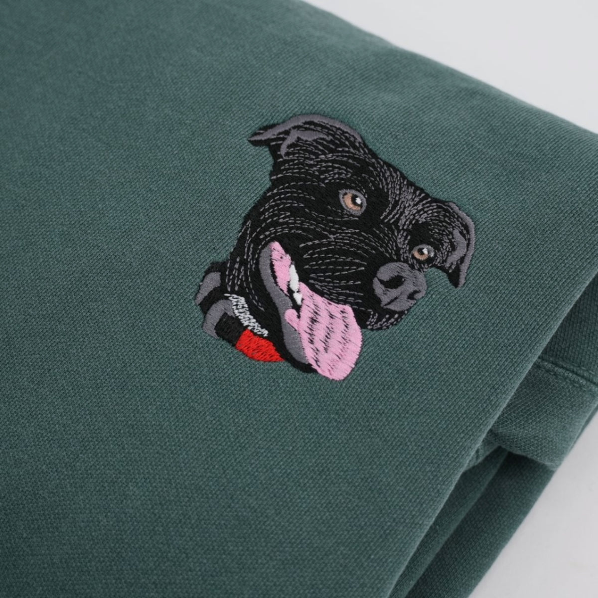 Custom Dog Portrait Embroidered Sweatshirt - Personalized Dog Face Name Sweater - Dog Lover Gift