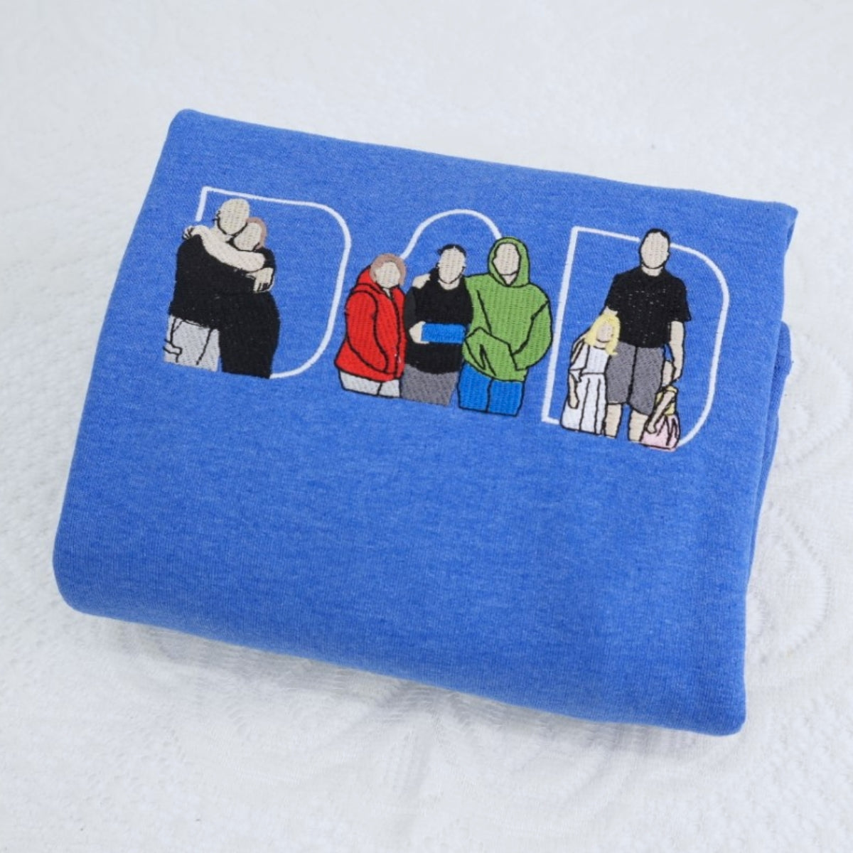Personal Family Moments Custom Embroidered Hoodie - Personalized Dad Memory Gift