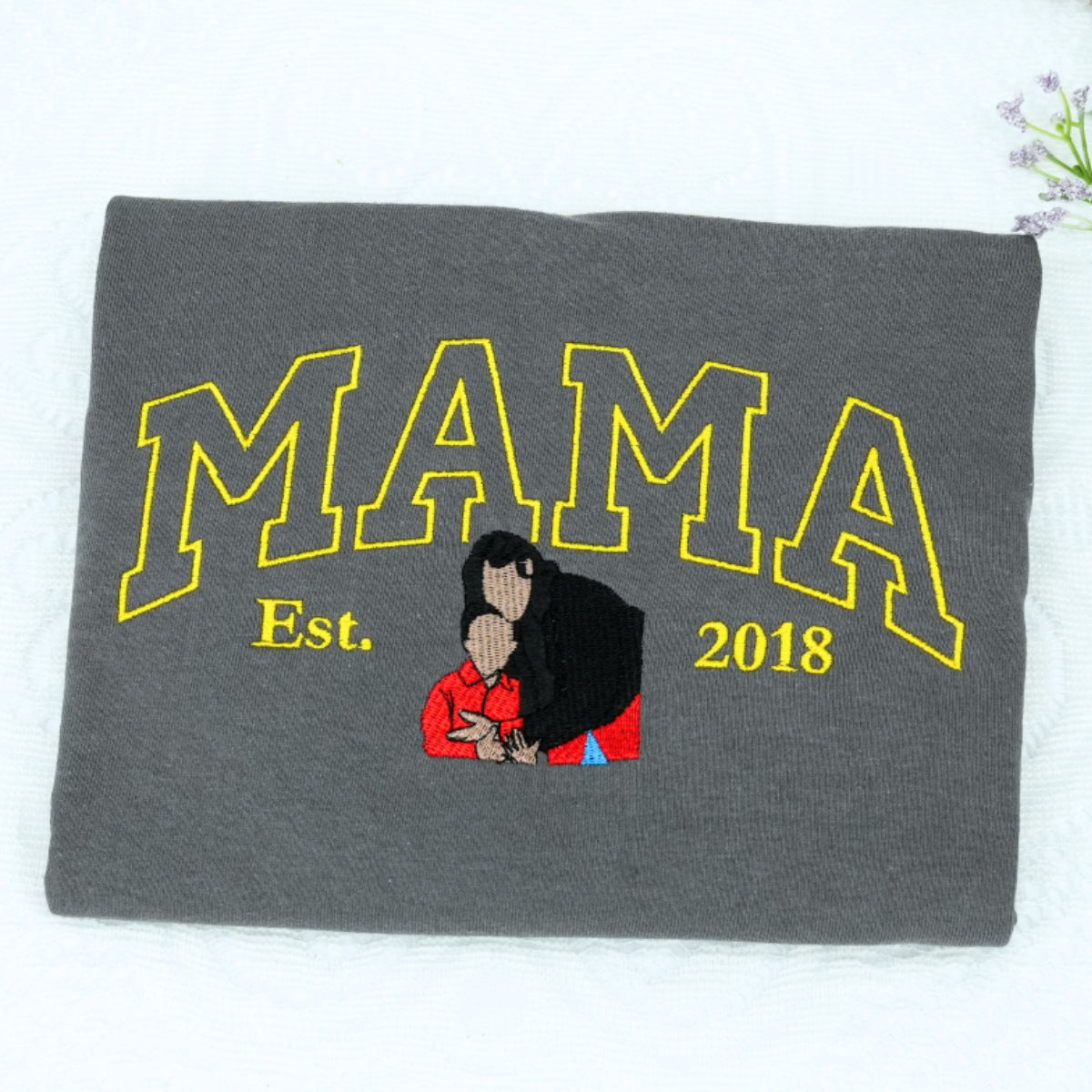 Personalized Family Custom Embroidered Mama Hoodie - Perfect Mother's Gift