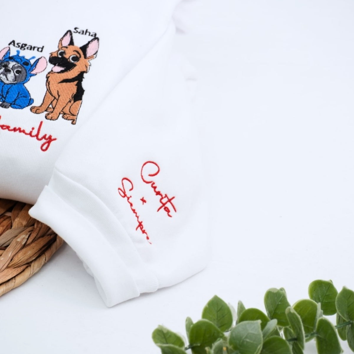 Pet Portrait Custom Embroidered Hoodie - Personalized Photo Gift Apparel