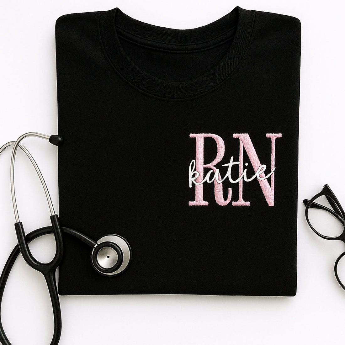 Registered Nurse Custom Embroidered Sweatshirt - Personalized RN Gift