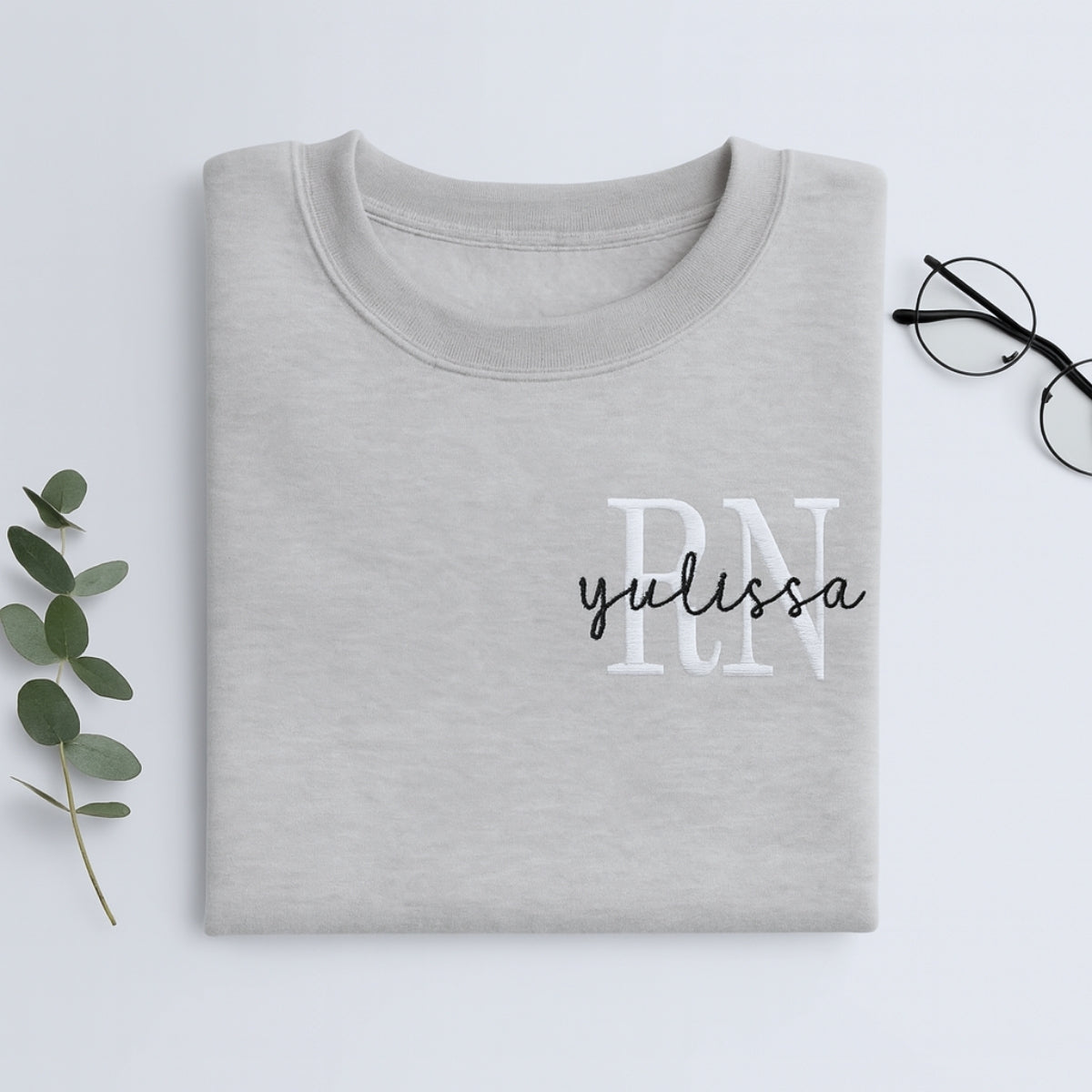 Registered Nurse Custom Embroidered Sweatshirt - Personalized RN Gift