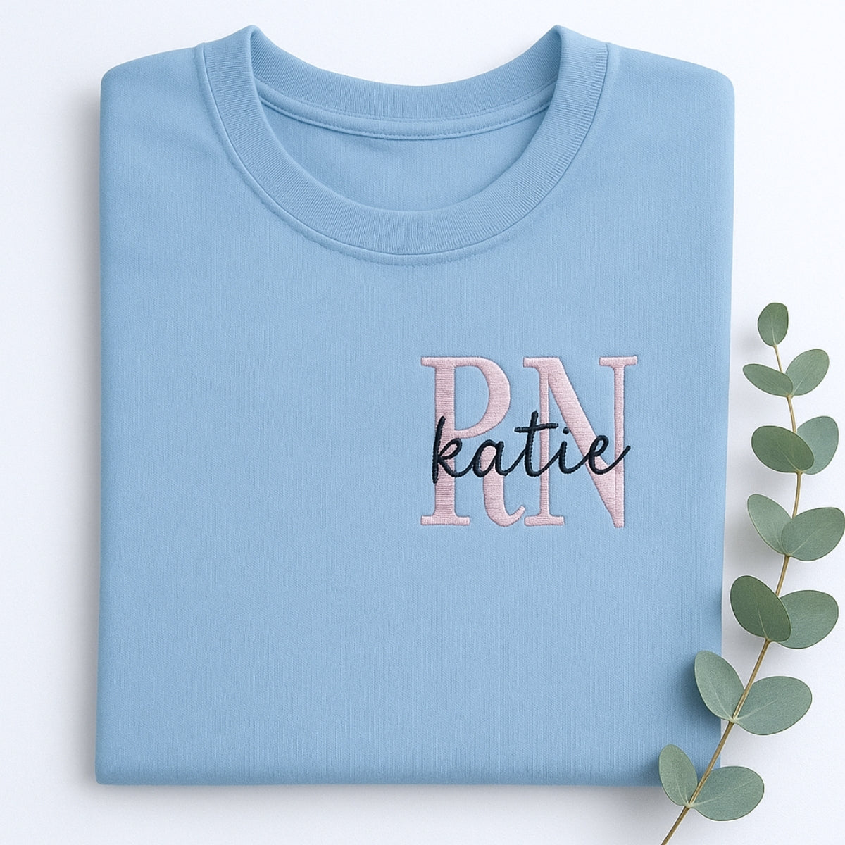 Registered Nurse Custom Embroidered Sweatshirt - Personalized RN Gift
