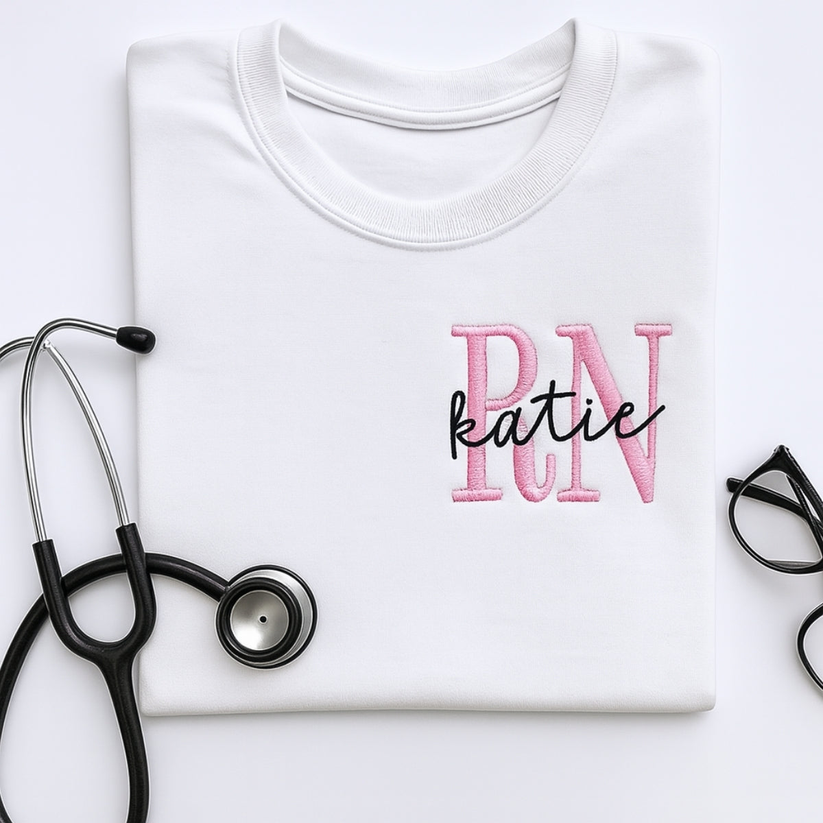 Registered Nurse Custom Embroidered Sweatshirt - Personalized RN Gift
