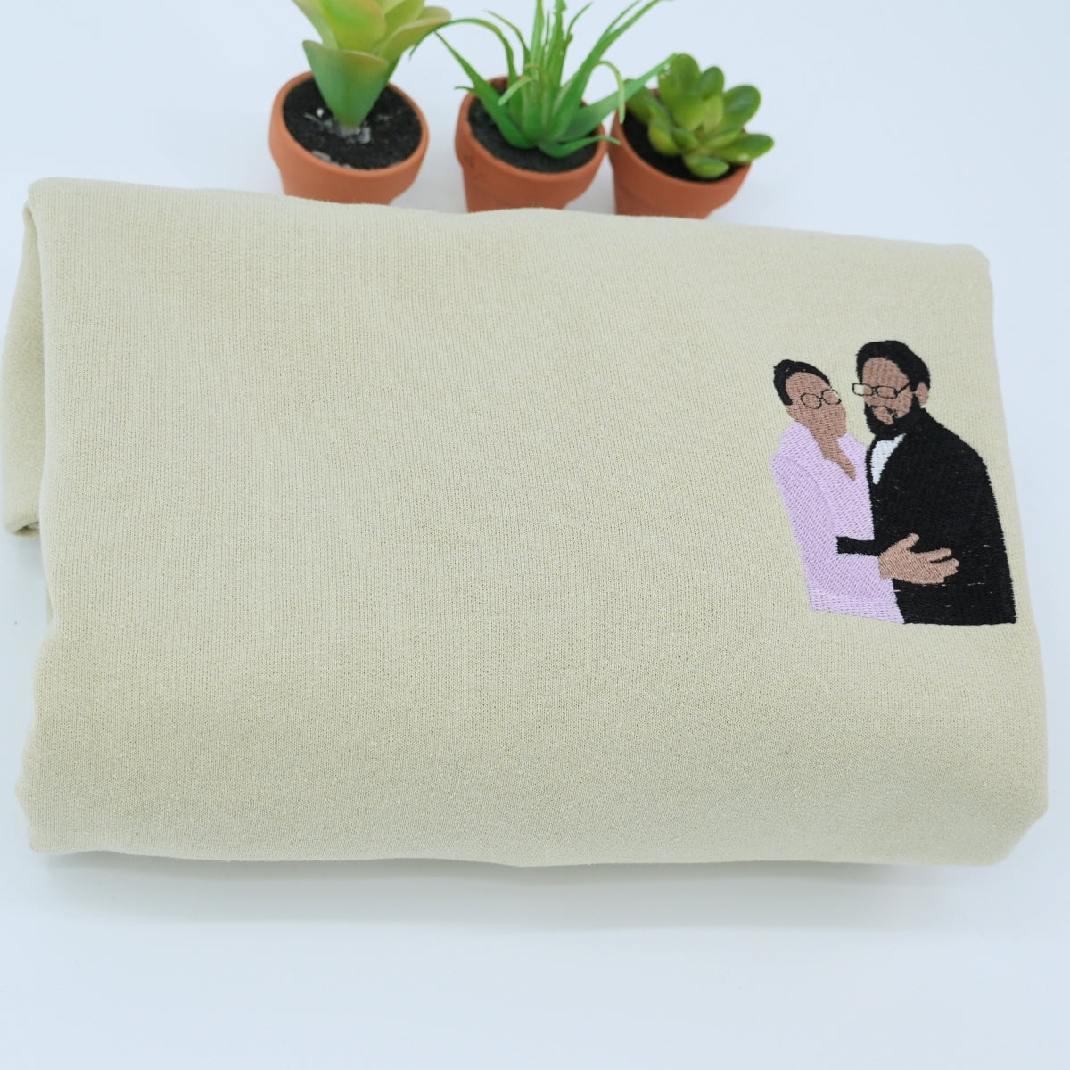 Anniversary Gift Custom Embroidered Roman Numeral Hoodie - Personalized Couple Sweatshirt