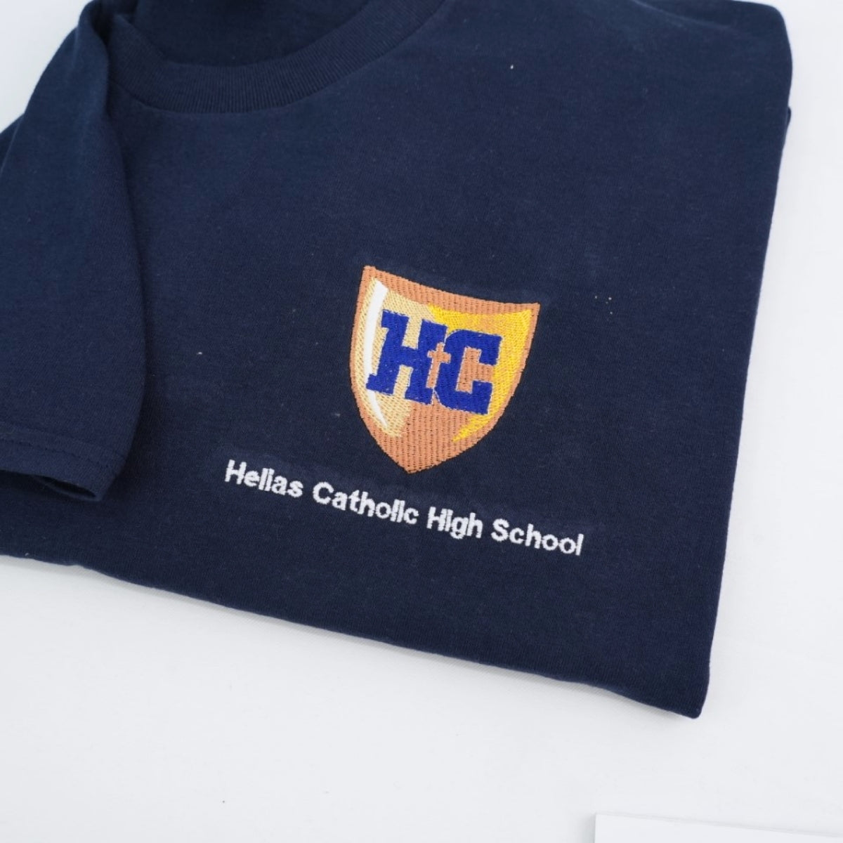 School Spirit Custom Embroidered School Logo T-Shirt - University Apparel Gift