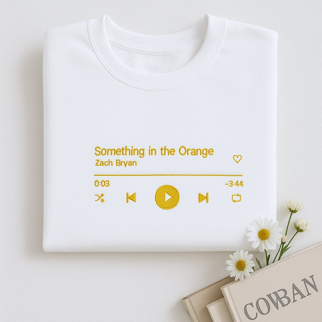 Favorite Song Custom Embroidered Music Sweatshirt - Personalized Player Gift