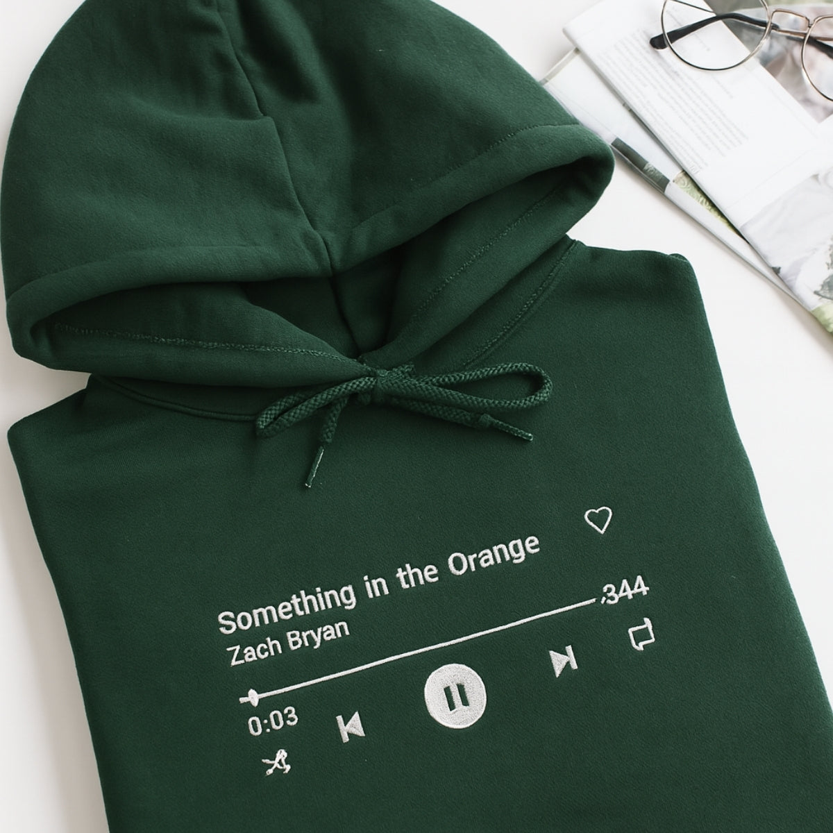 Favorite Song Custom Embroidered Music Sweatshirt - Personalized Player Gift