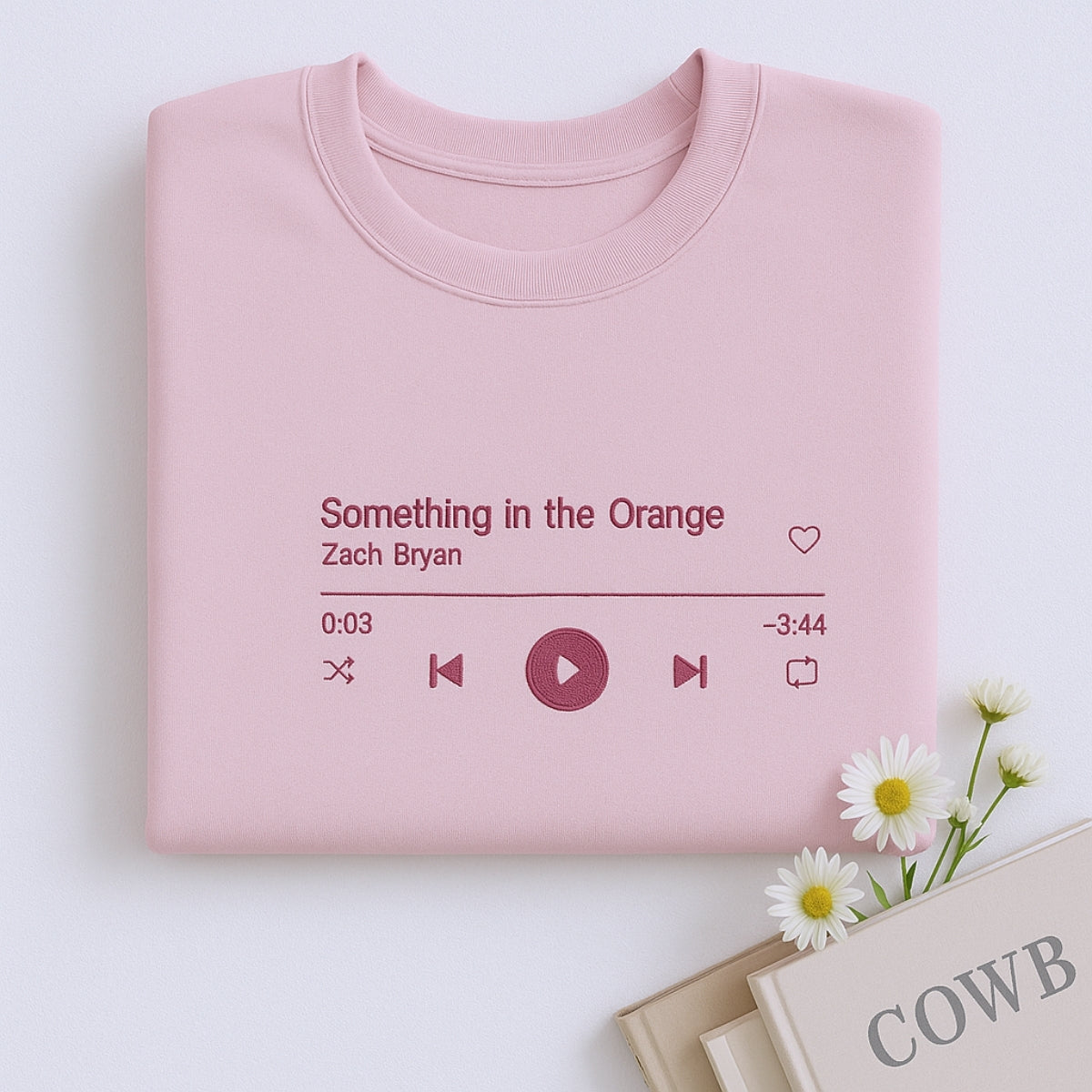 Favorite Song Custom Embroidered Music Sweatshirt - Personalized Player Gift